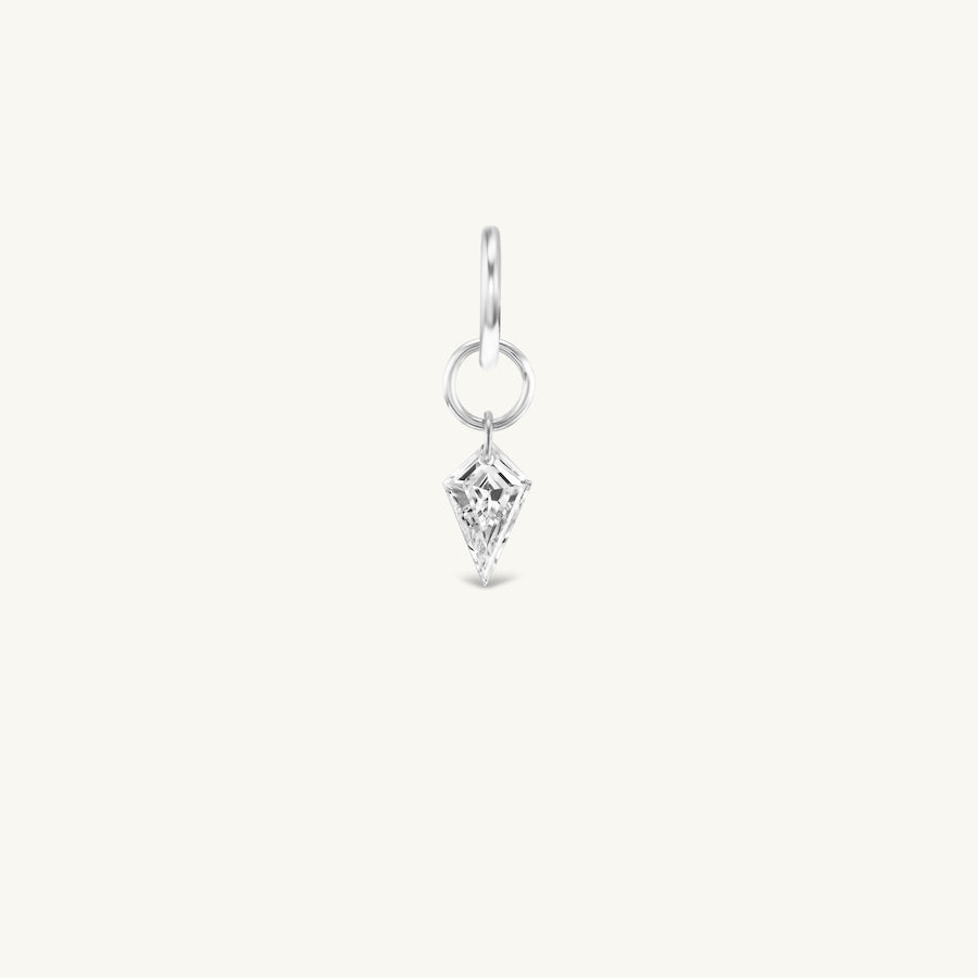 Small Kite Pierced Diamond Charm for Chains