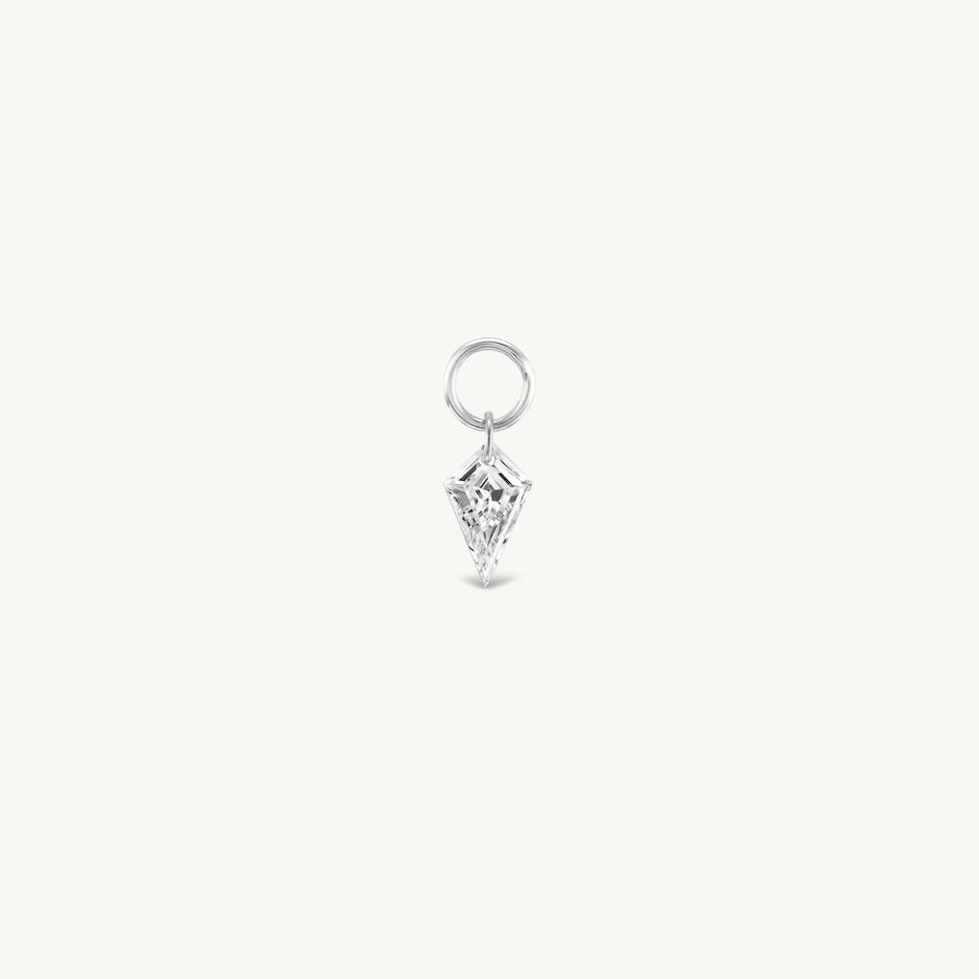 Small Kite Pierced Diamond Charm for Huggies