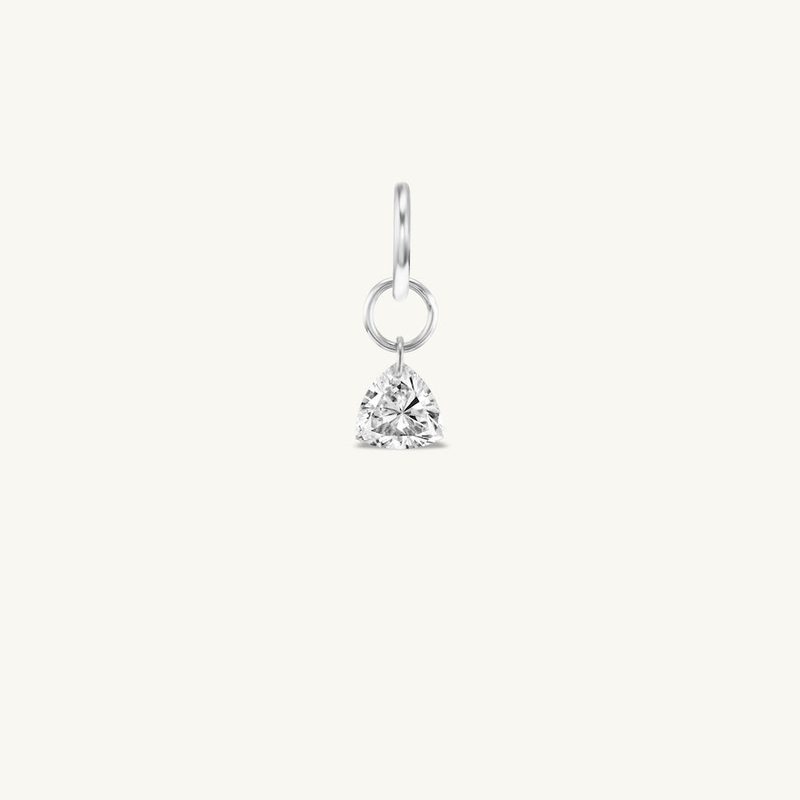 Small Trillion Pierced Diamond Charm for Chains
