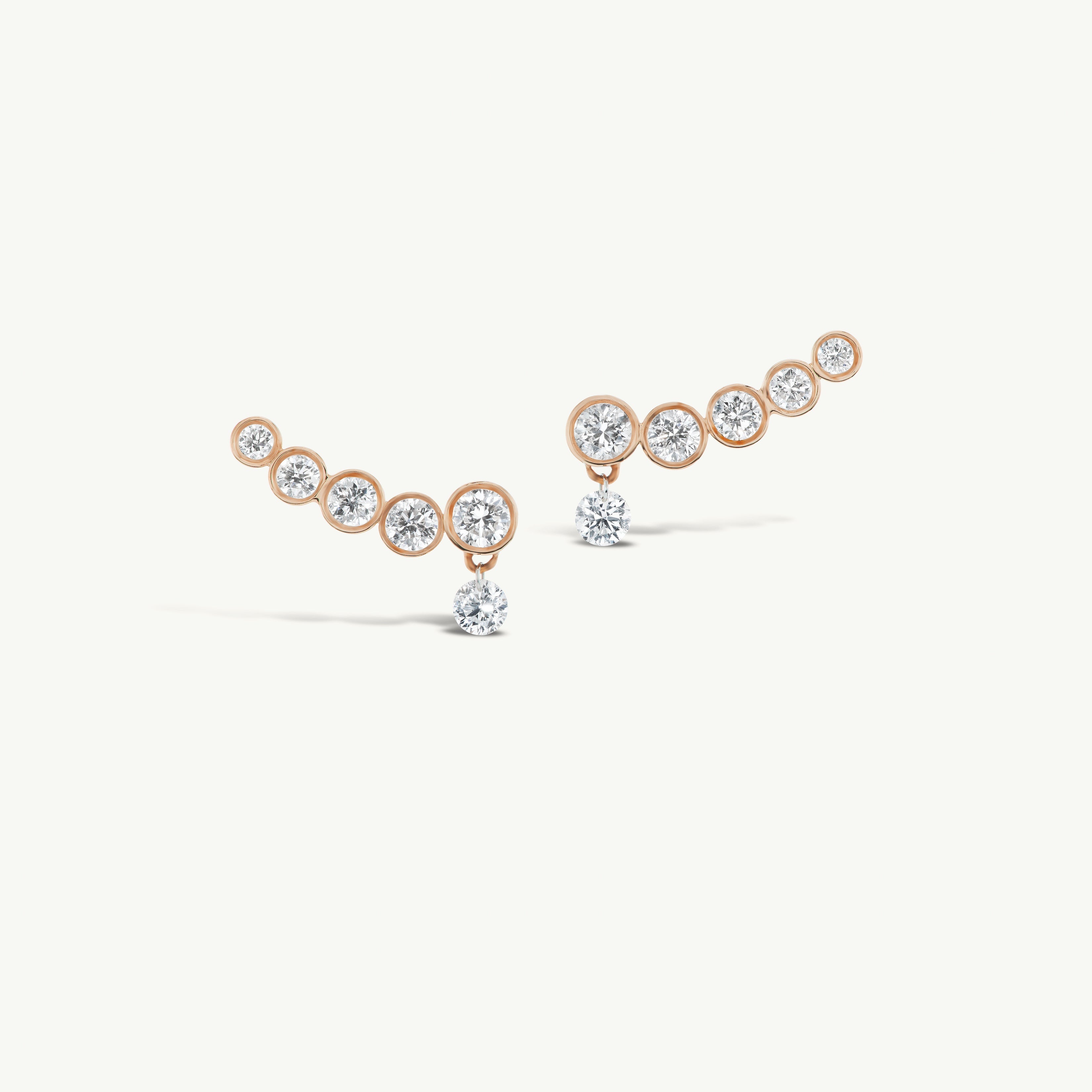 Graduating Climber with Hanging Pierced Diamond