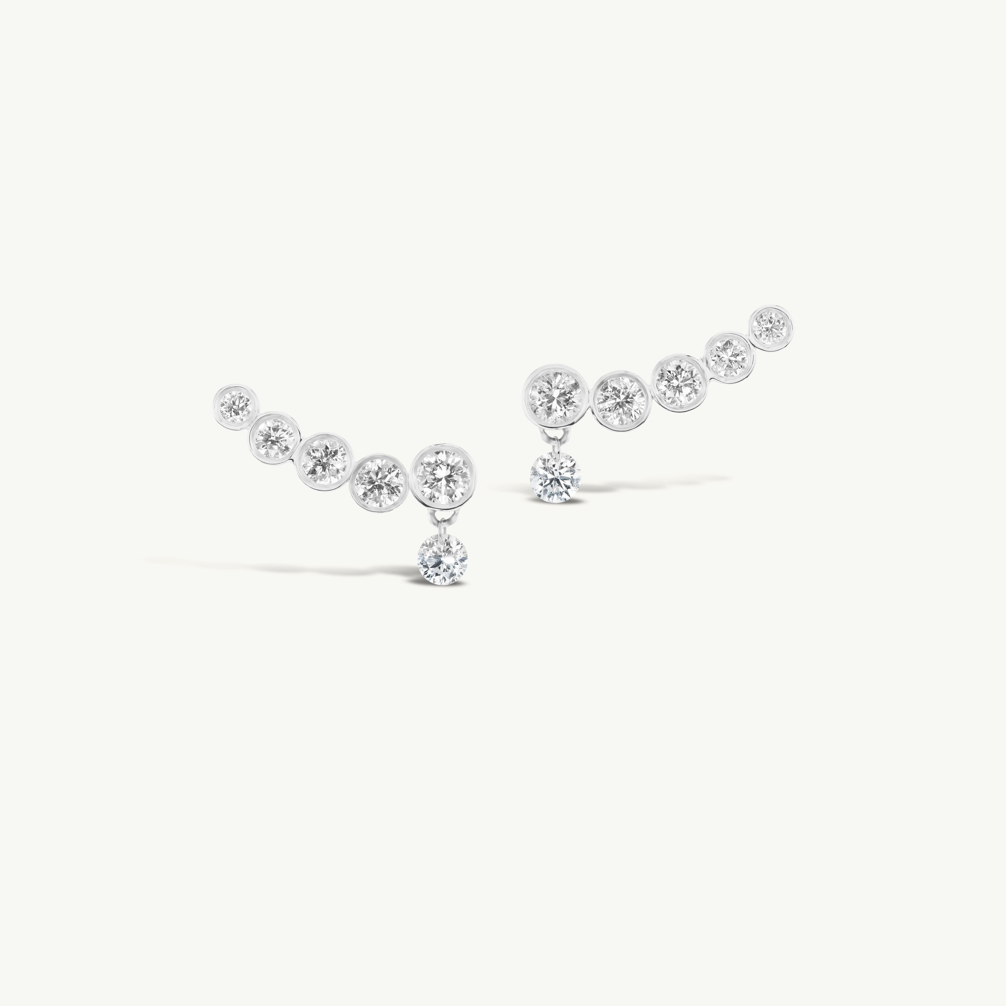 Graduating Climber with Hanging Pierced Diamond