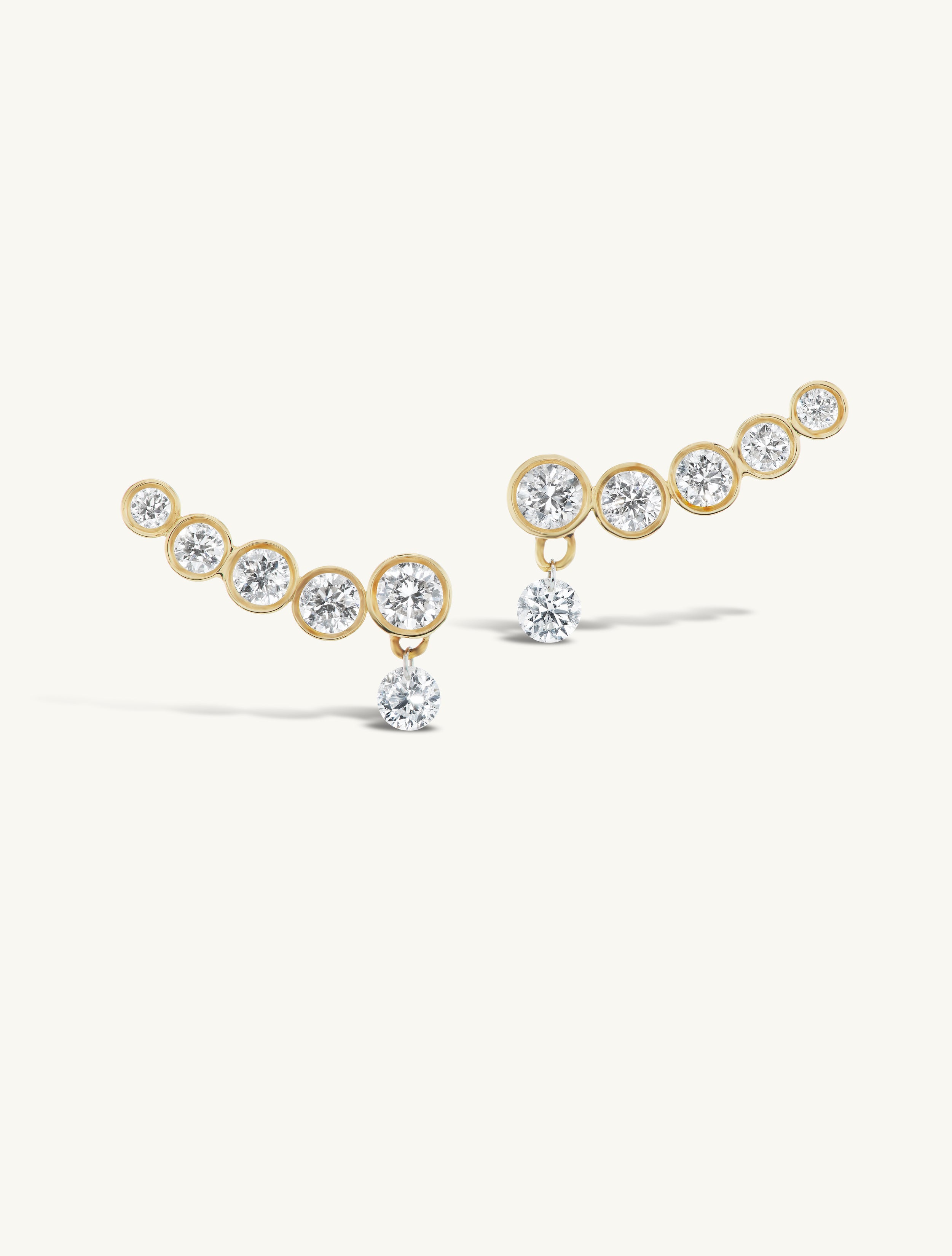 Graduating Climber with Hanging Pierced Diamond