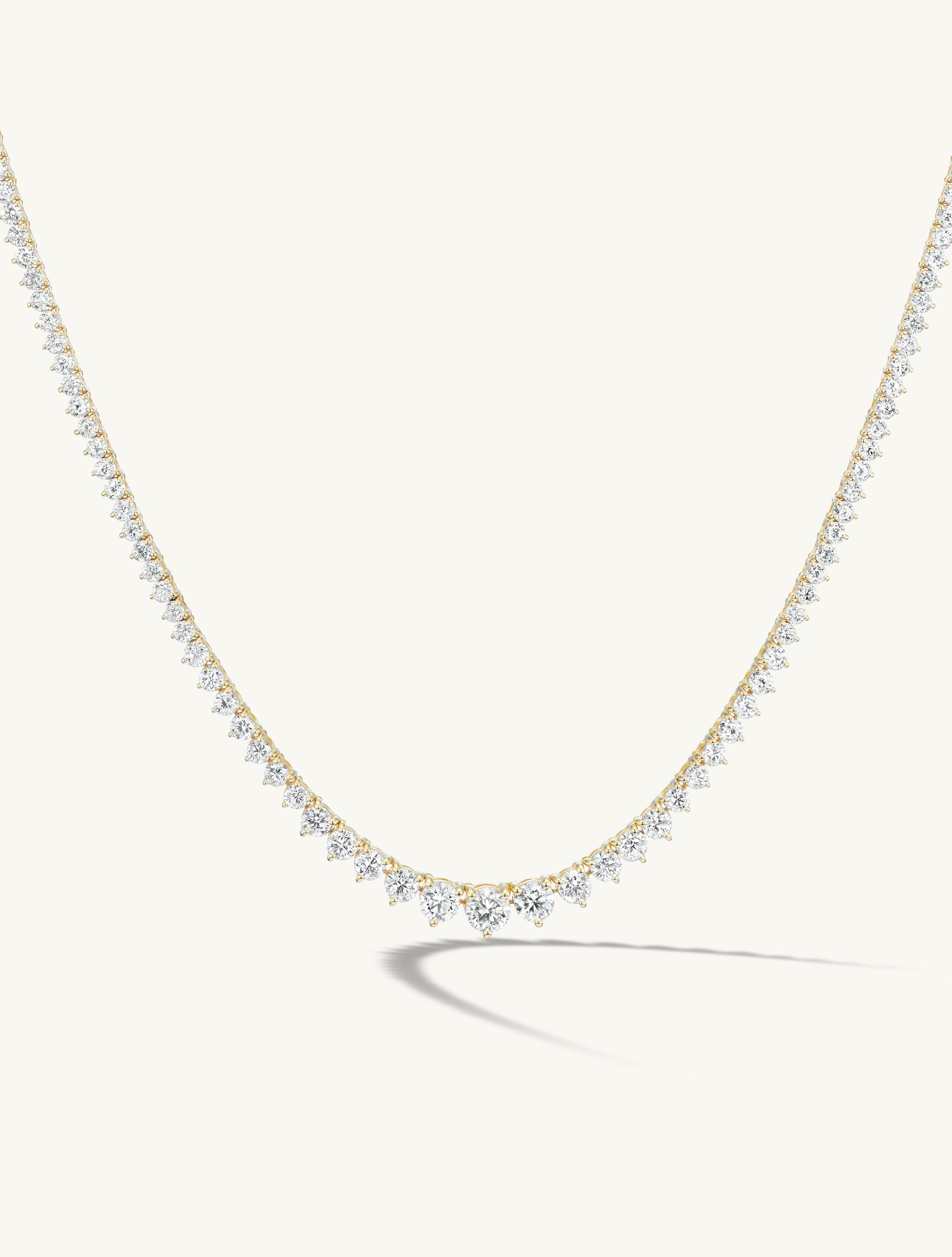 Five Carat Graduating Diamond Tennis Necklace