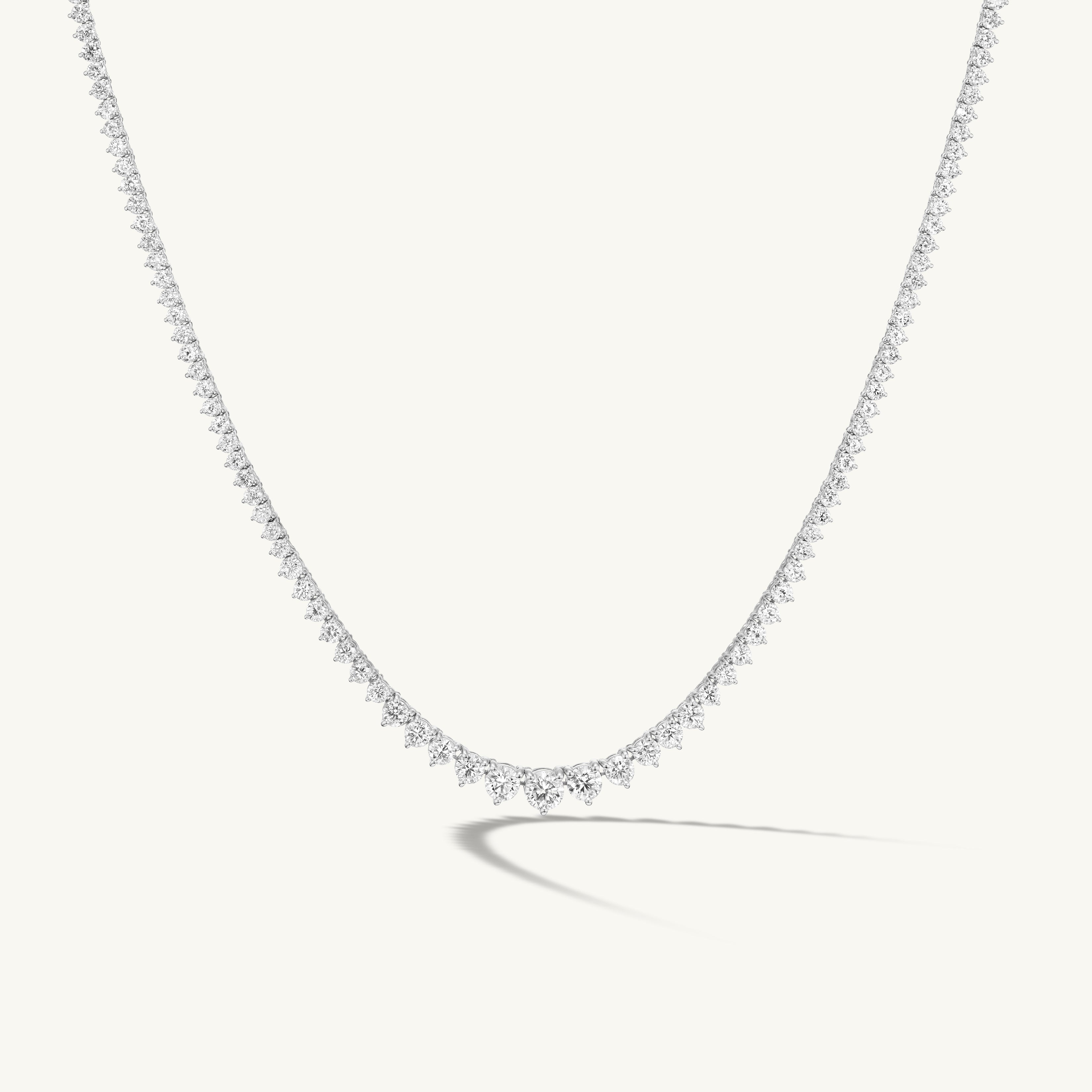 Five Carat Graduating Diamond Tennis Necklace