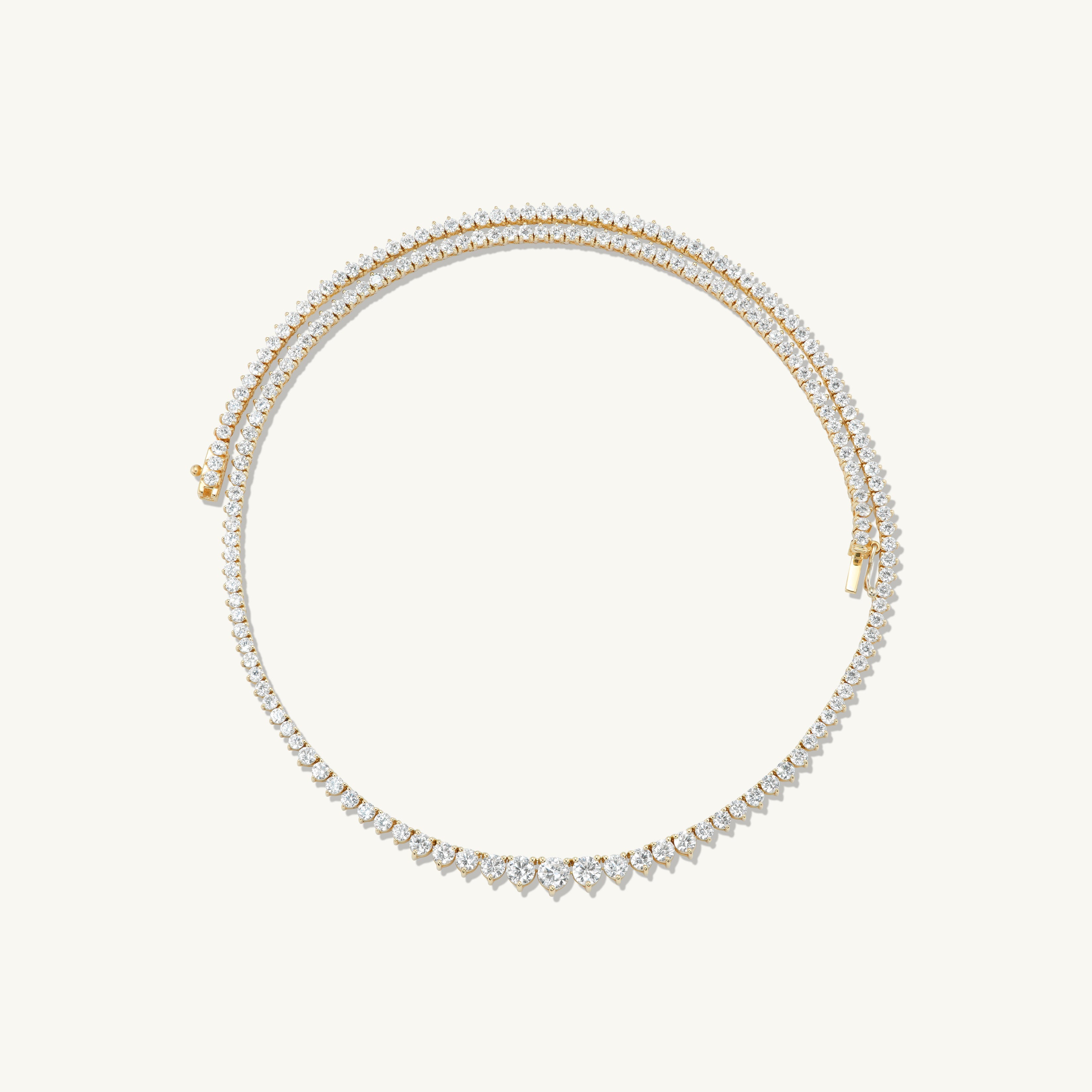 Five Carat Graduating Diamond Tennis Necklace