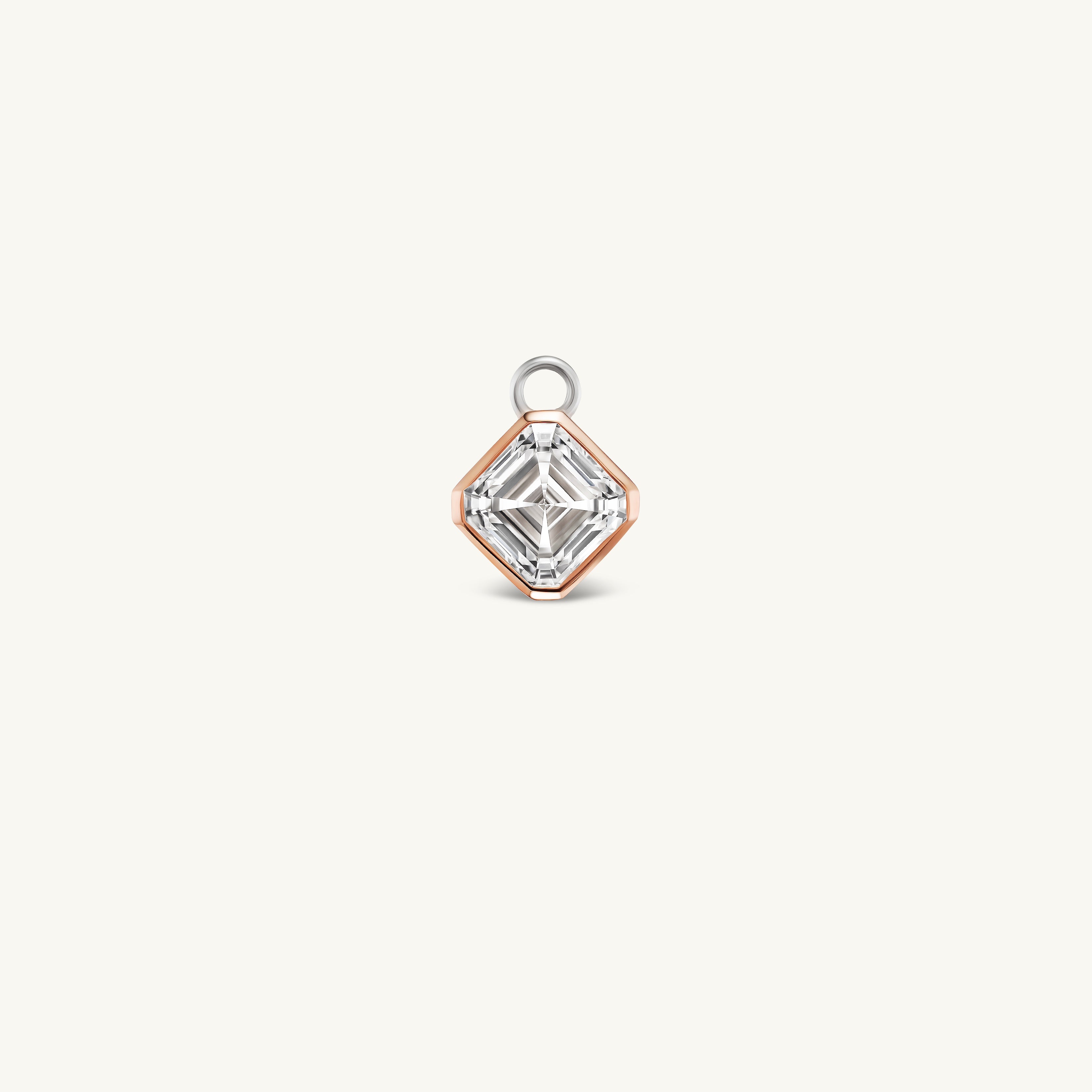 1.5 Carat Asscher Bezel Earring Charm