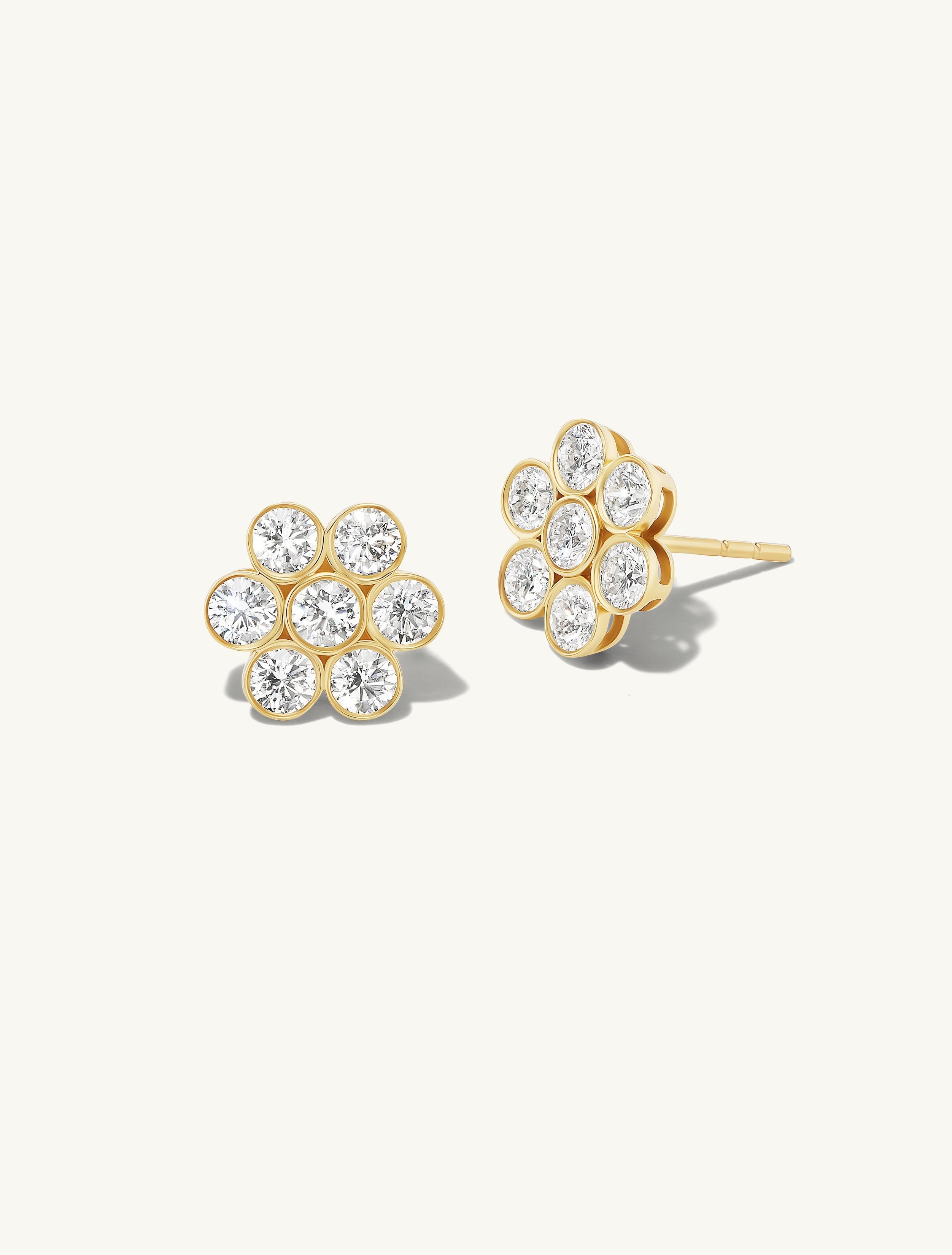 Grand Diamond Flower Stud