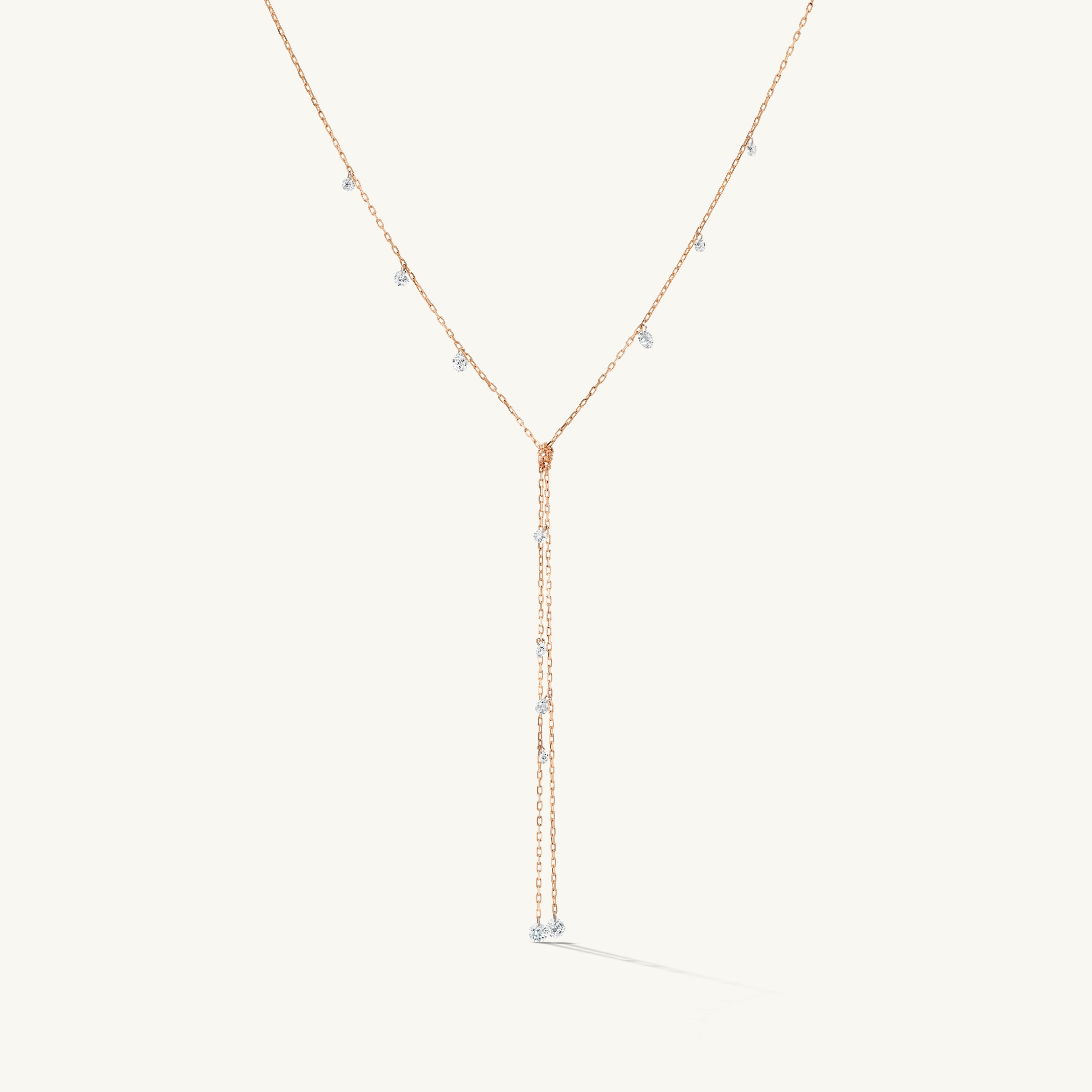 Pierced Diamond Dew Lariat