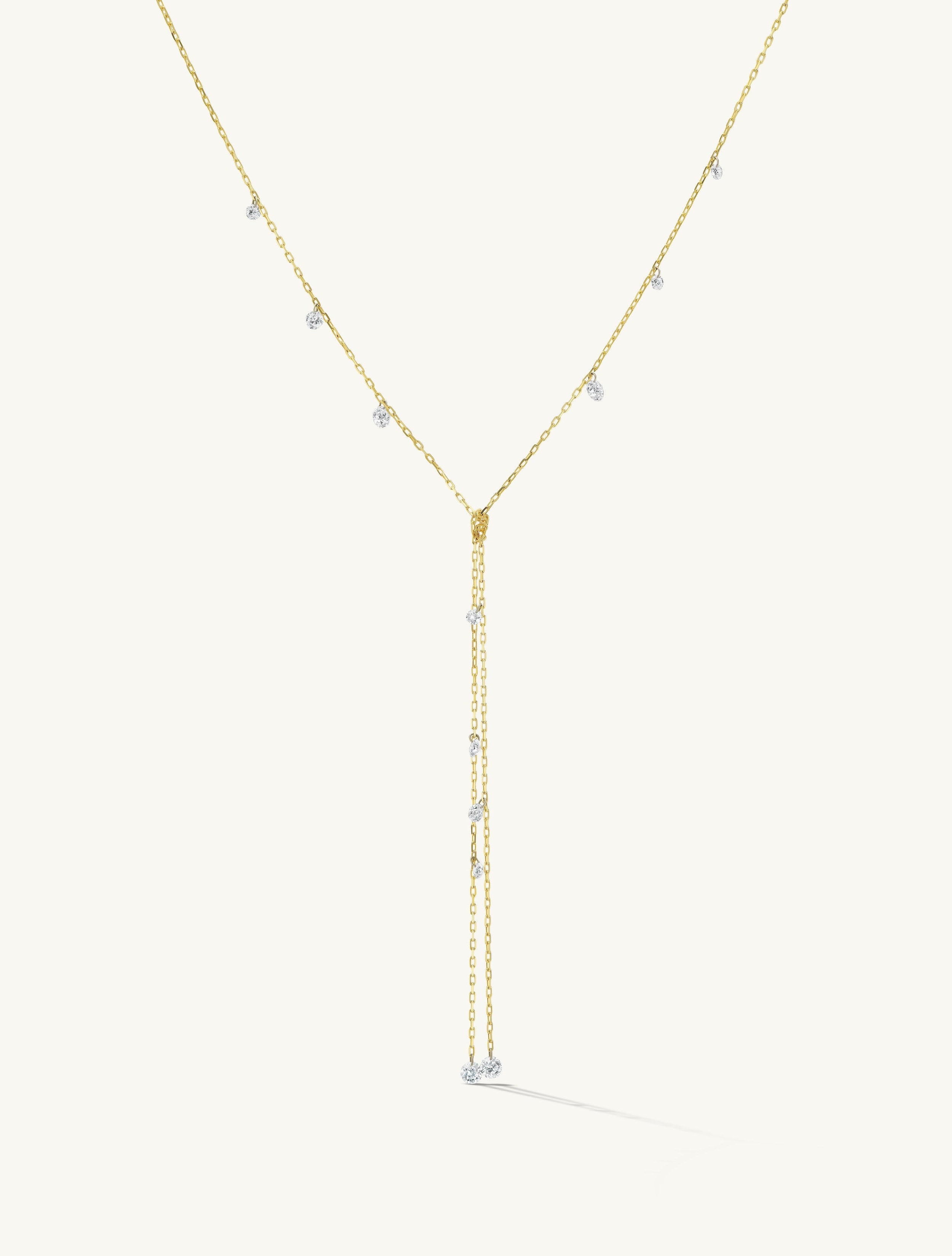 Pierced Diamond Dew Lariat