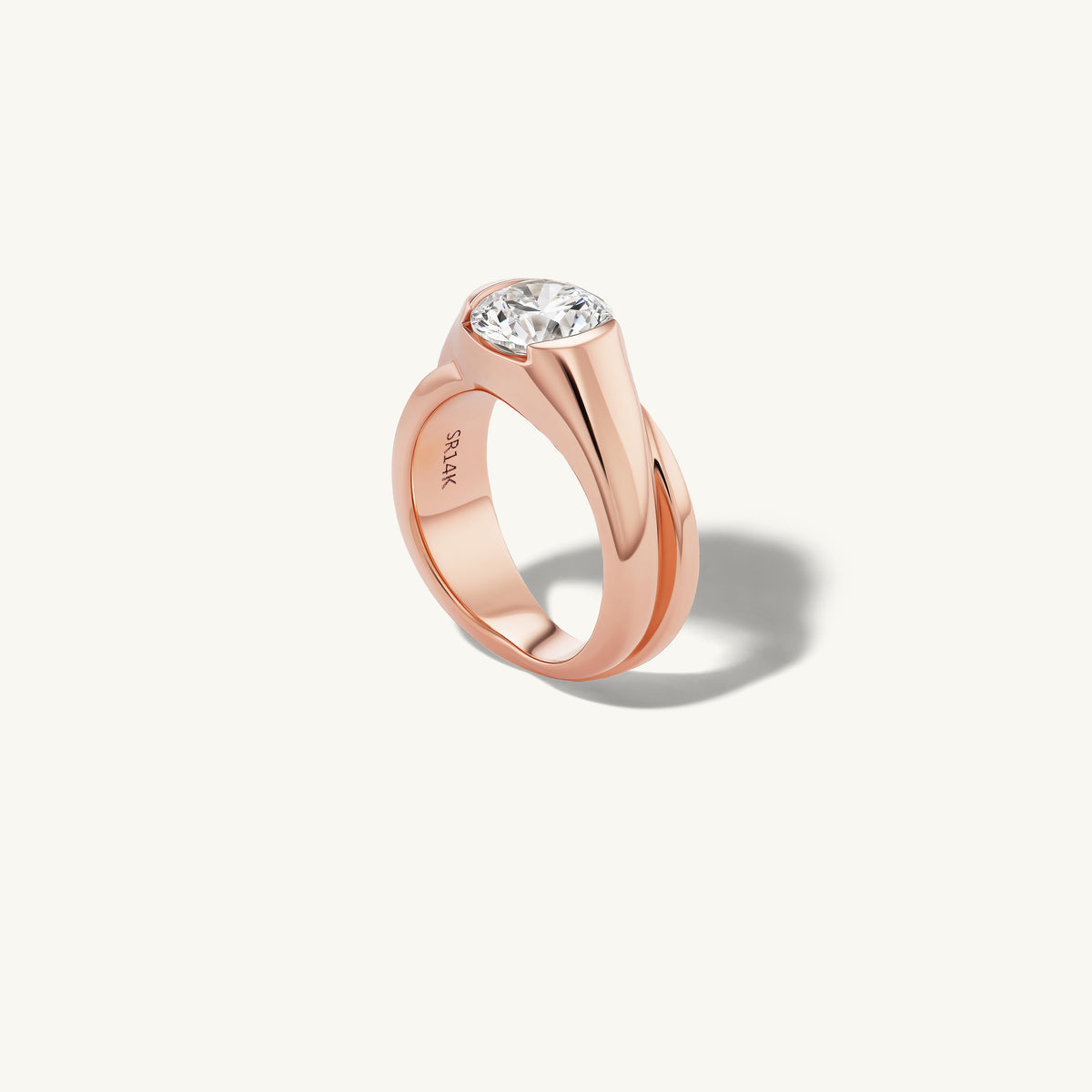 Crossover Round Pinky Ring