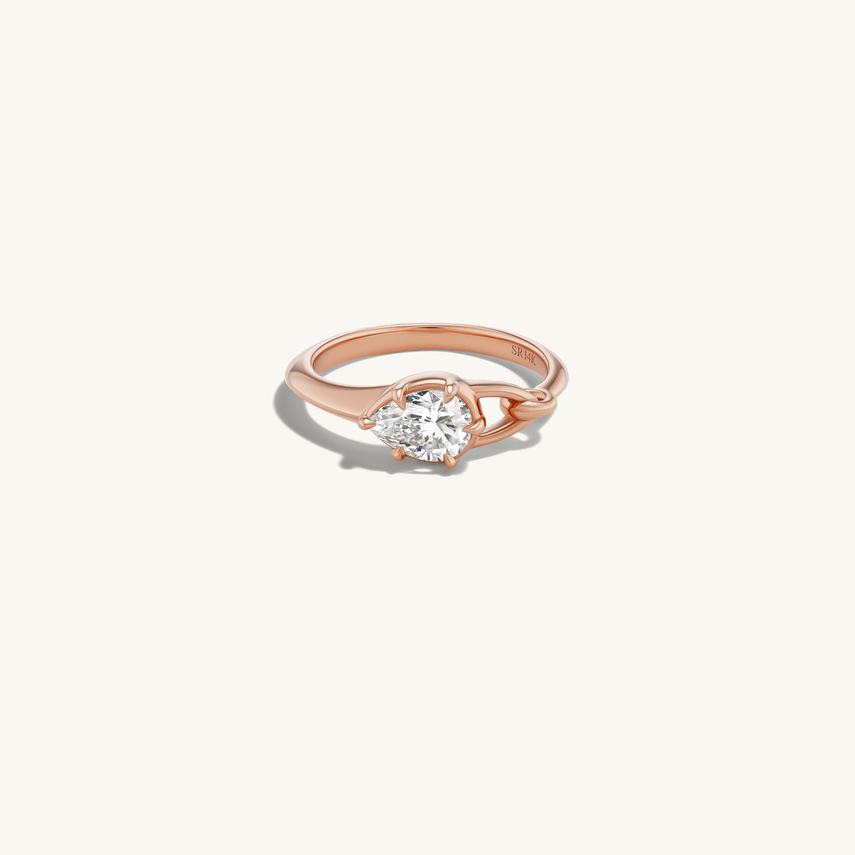 Georgian Pear Wrapping Pinky Ring