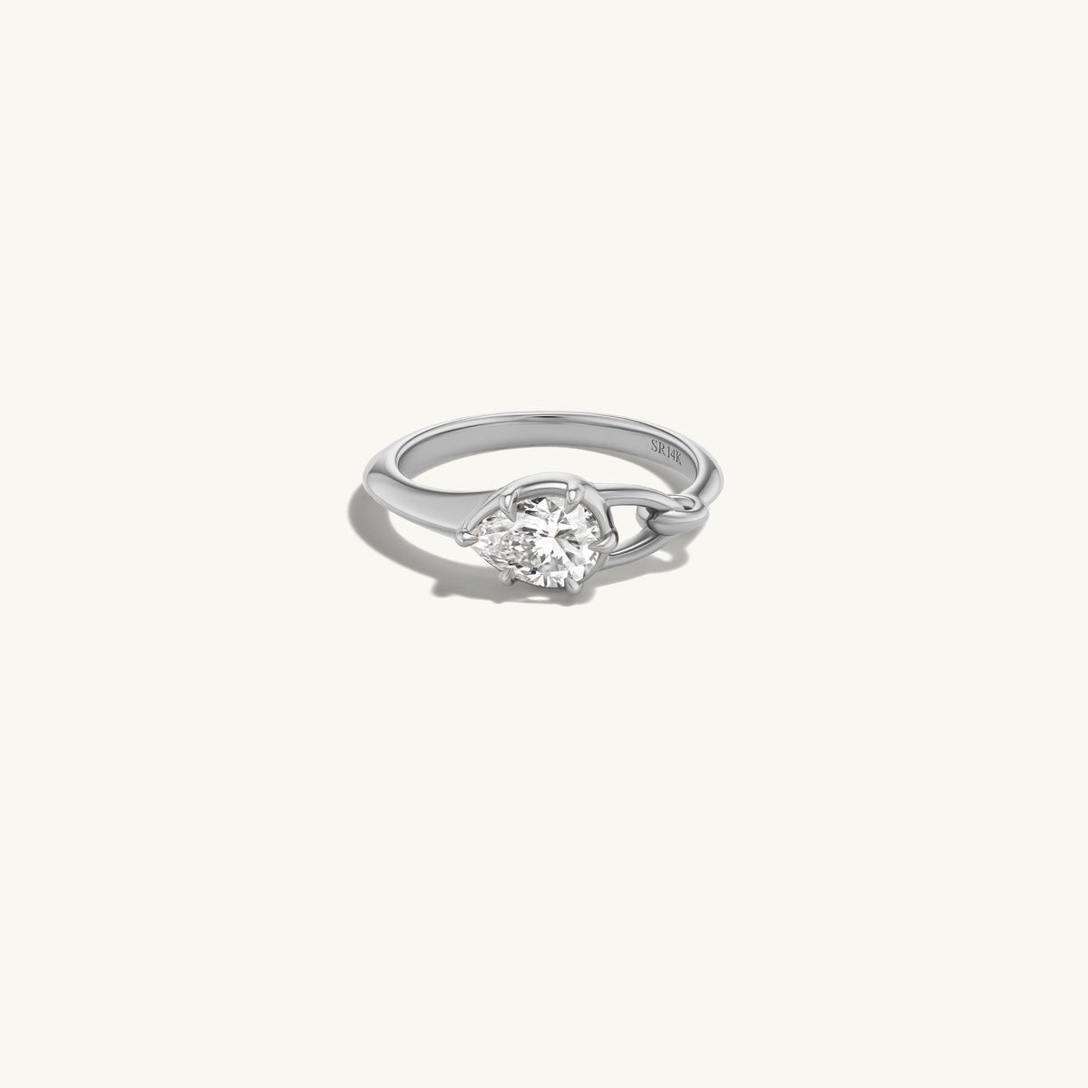 Georgian Pear Wrapping Pinky Ring