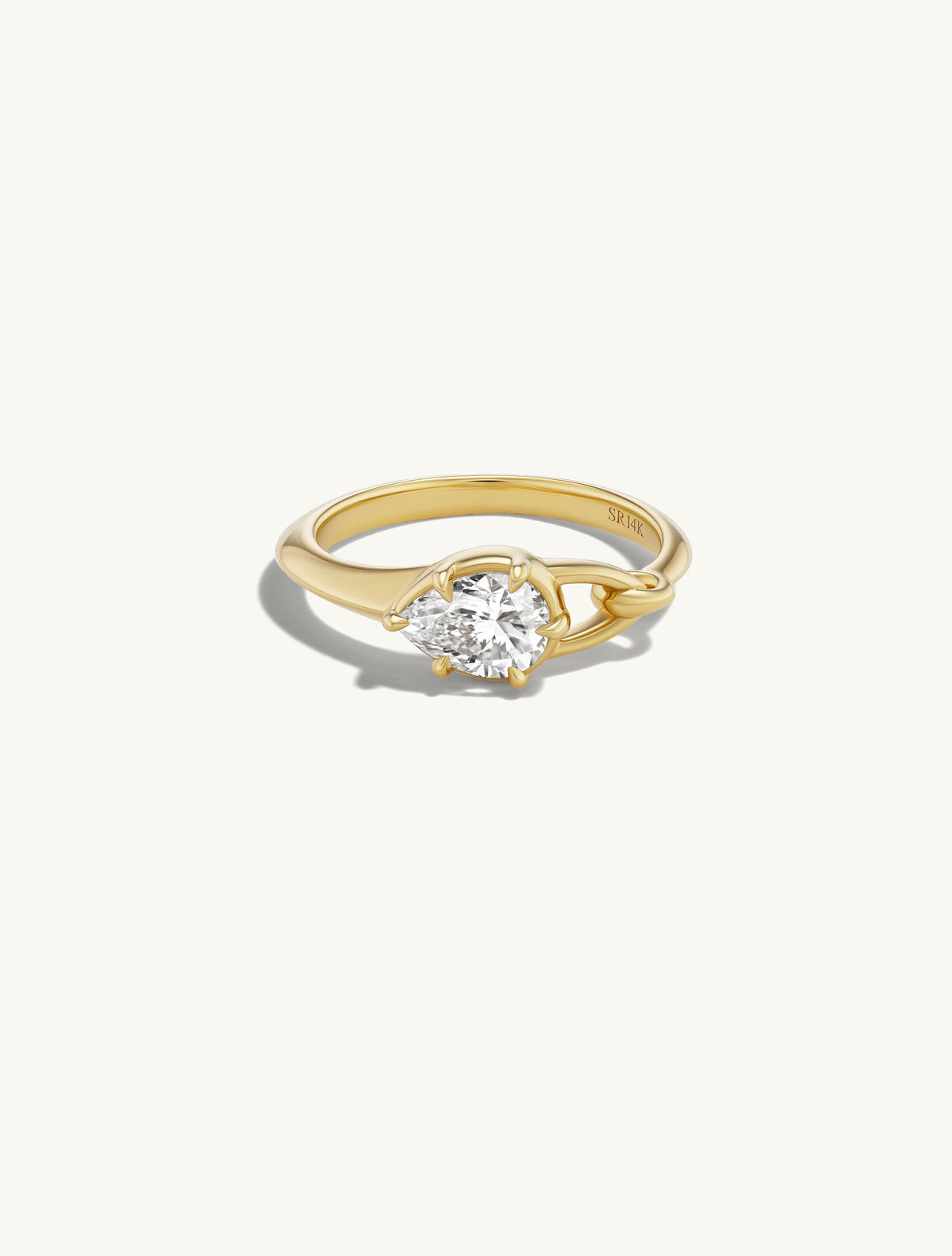 Georgian Pear Wrapping Pinky Ring