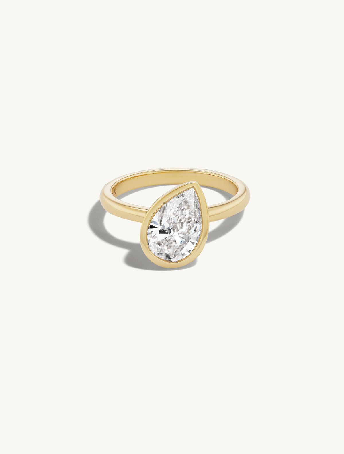 Tilted Pear Pinky Ring