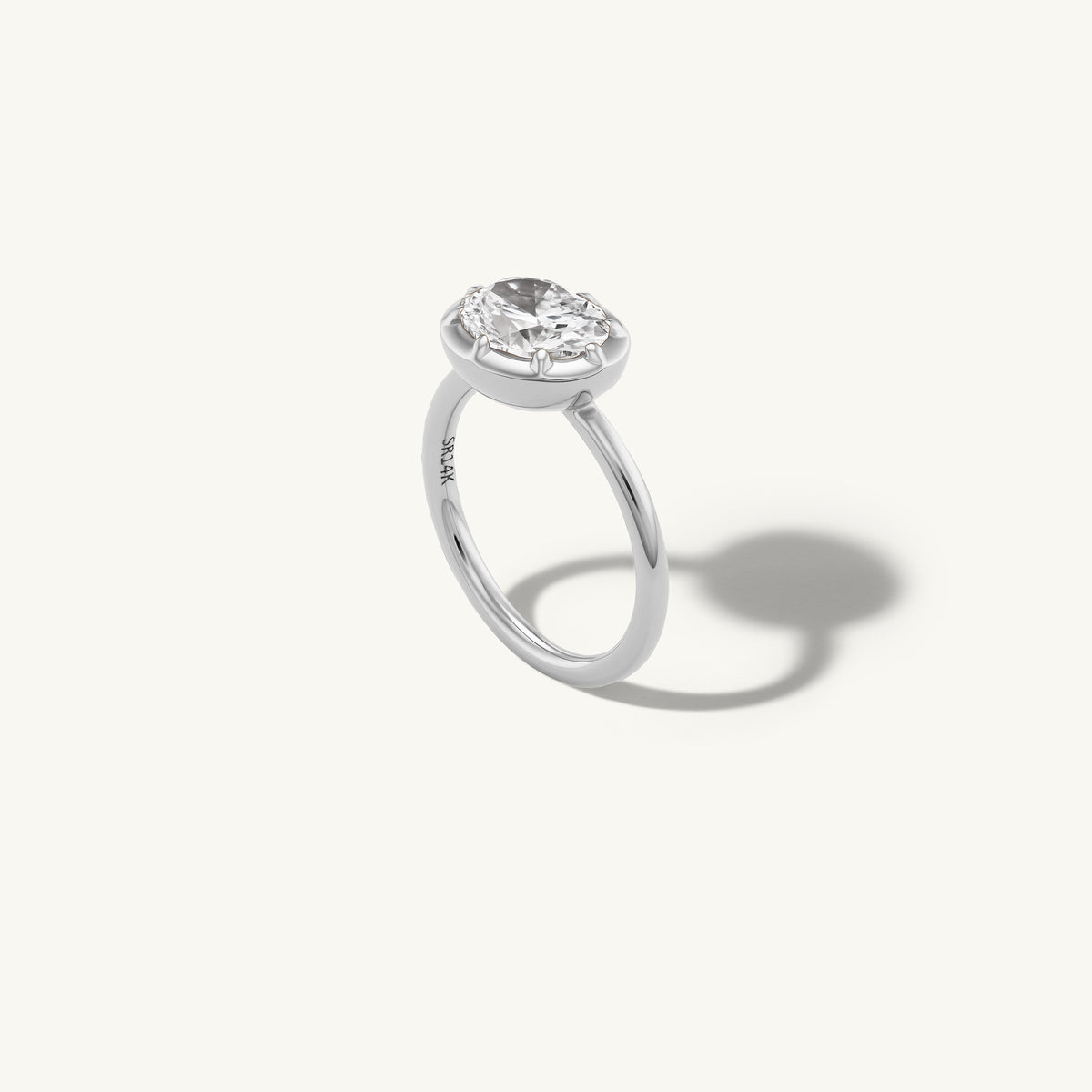 Georgian Oval Pinky Ring