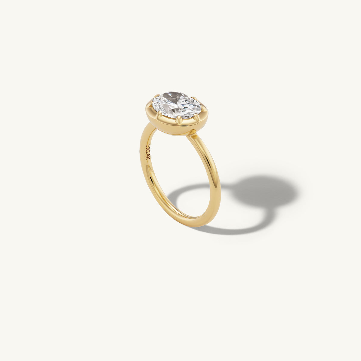 Georgian Oval Pinky Ring