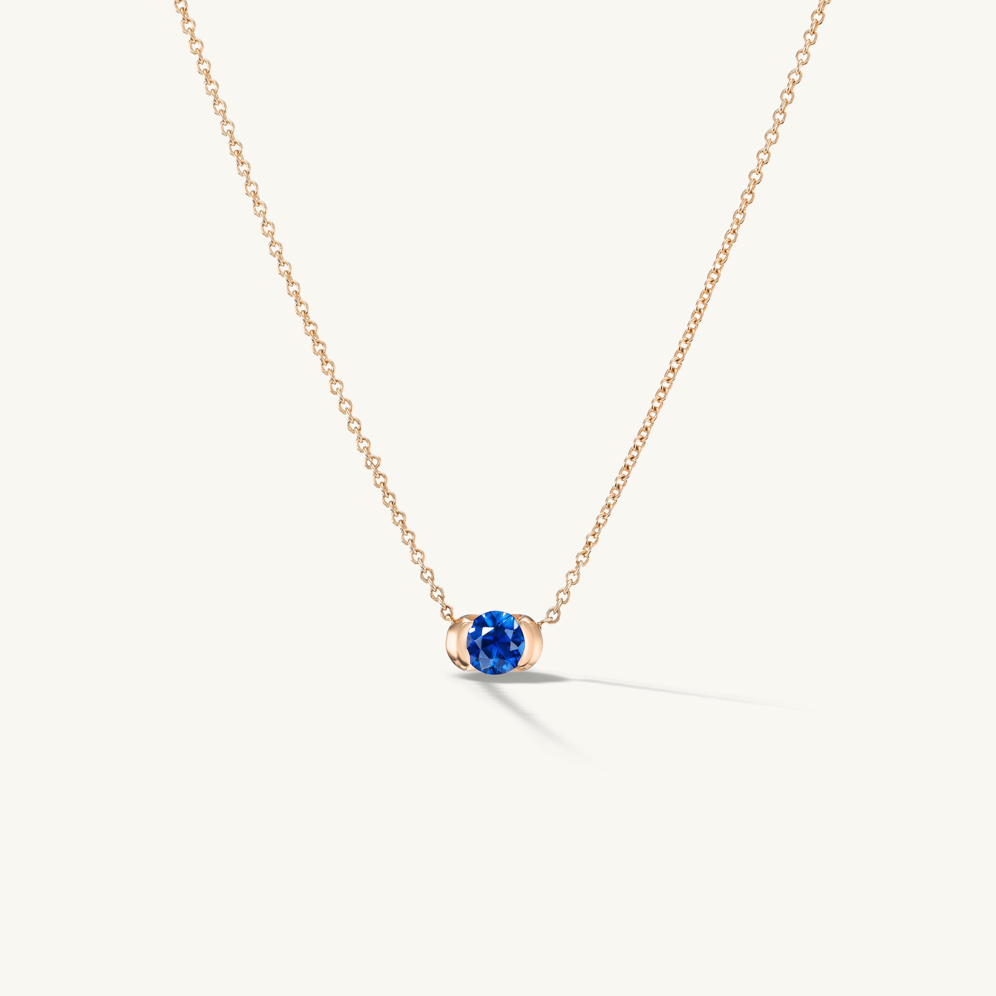 Blue Sapphire Sunrise Pendant