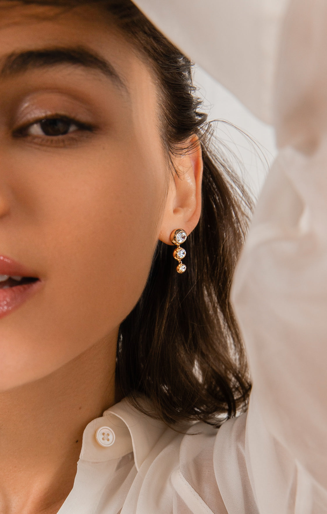 Venus Triple Drop Earrings