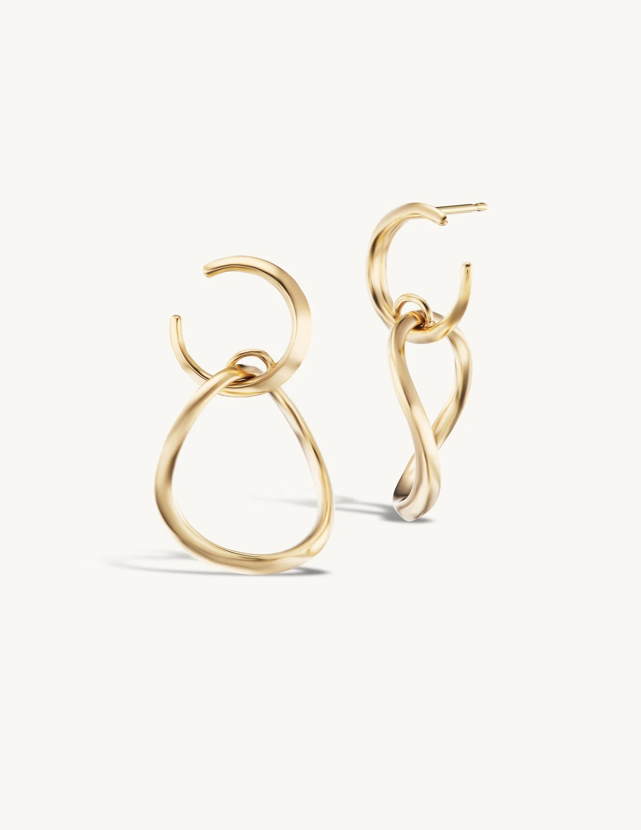 Twisting Drop Hoops - In Stock