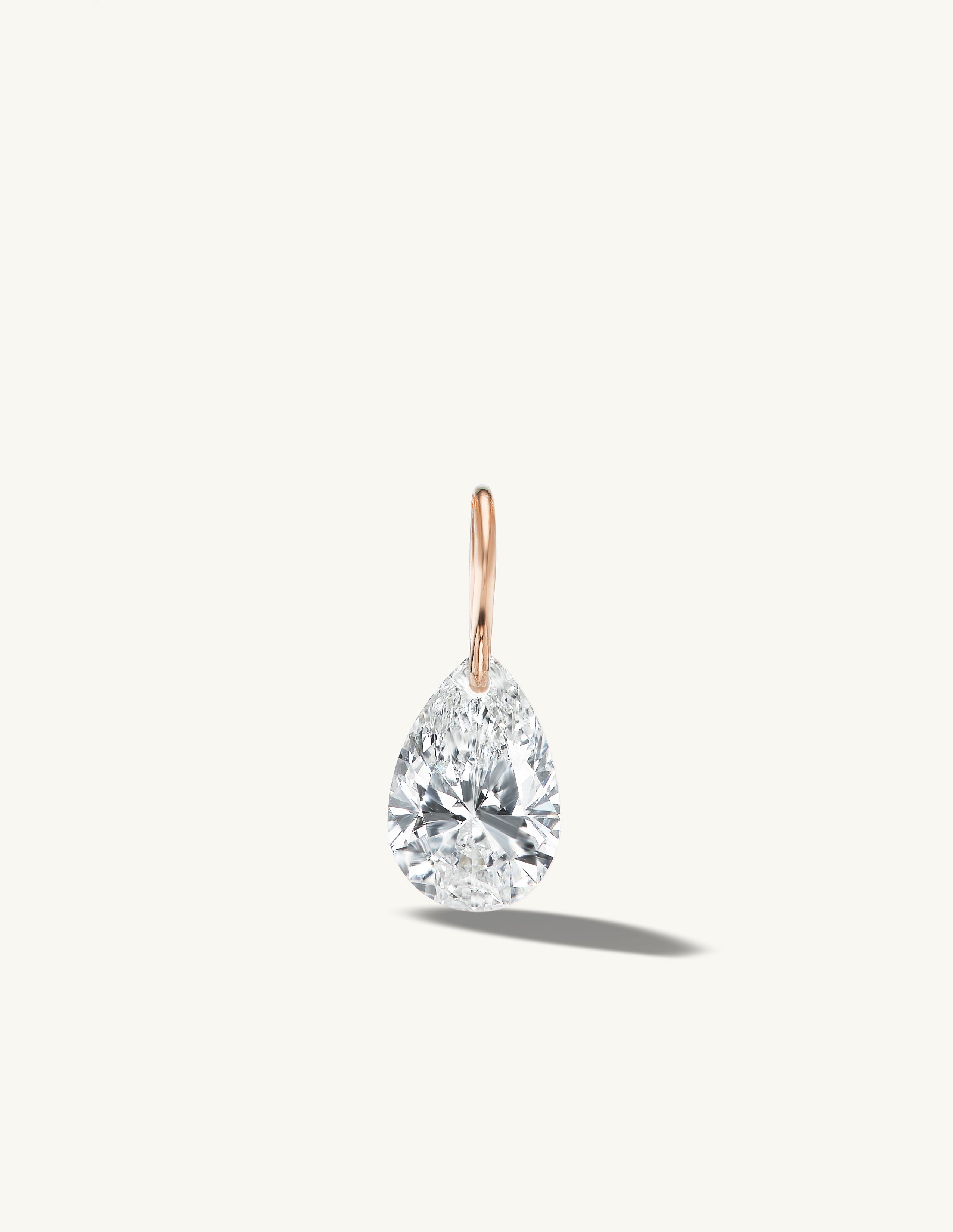 XL Pear Pierced Diamond Charm for Chains
