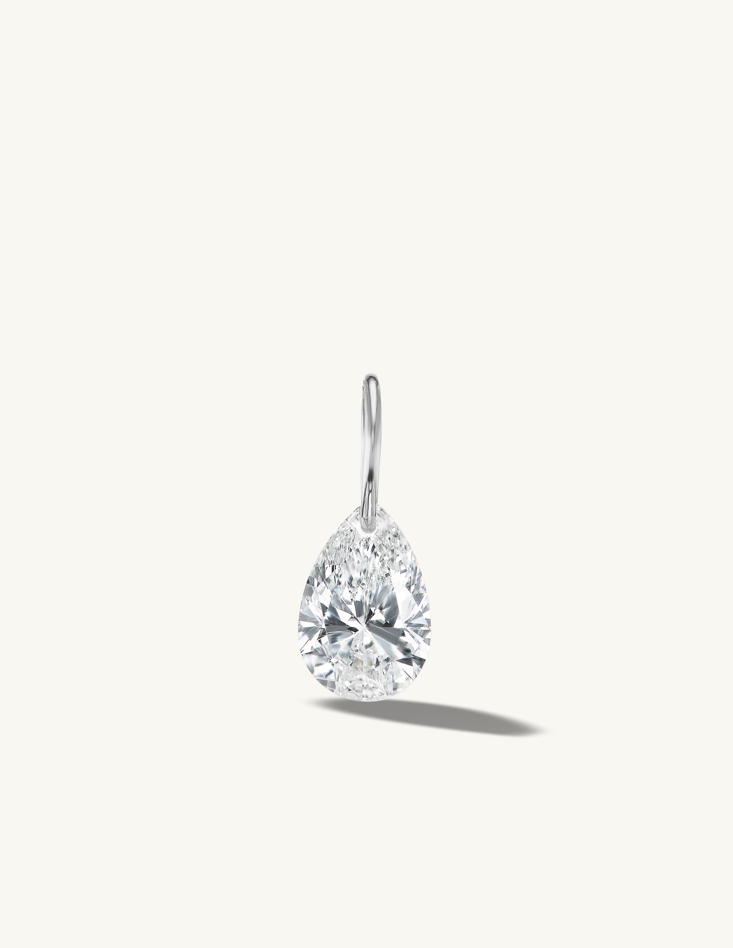 XL Pear Pierced Diamond Charm for Chains
