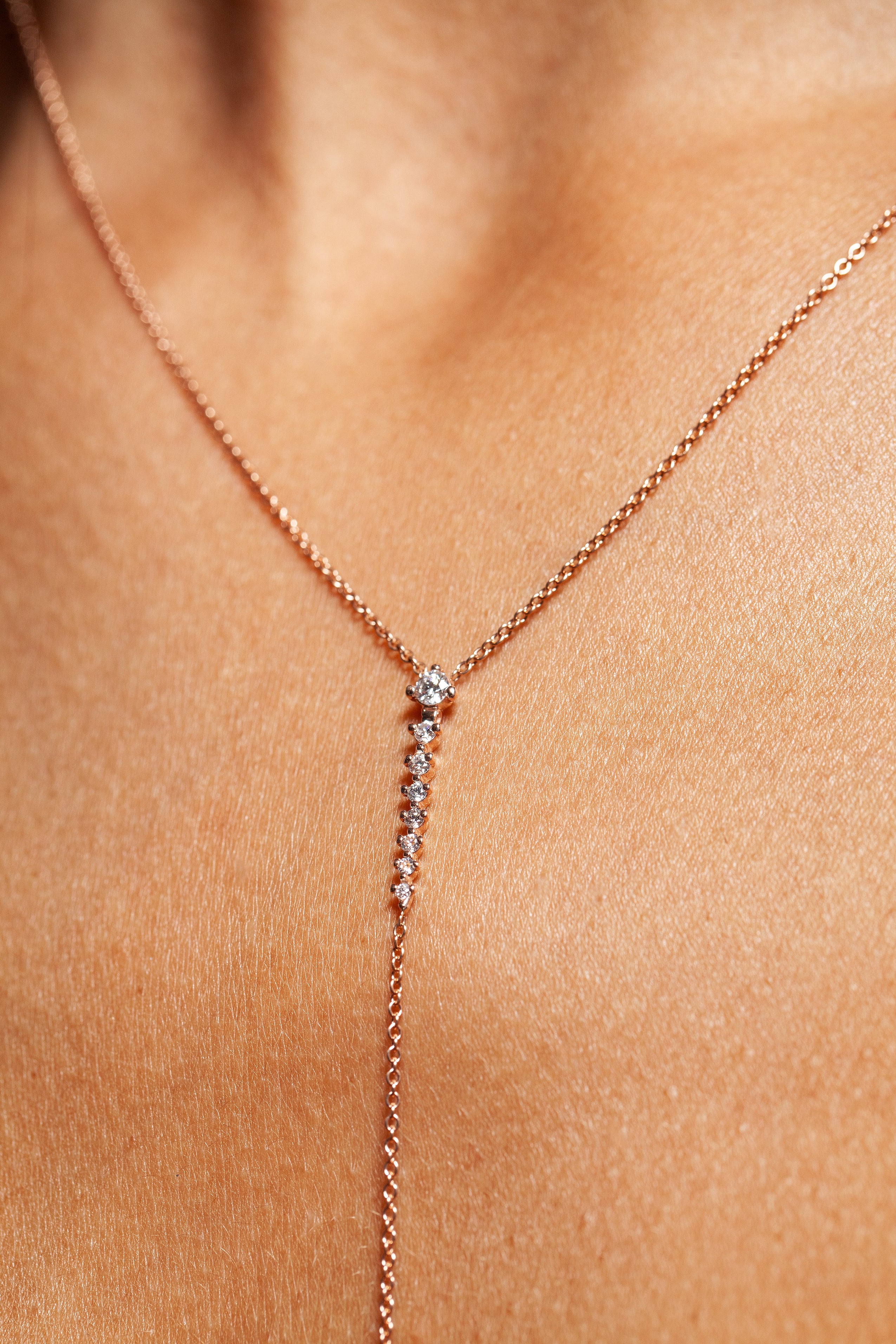 Vertebrae Drop Lariat Necklace