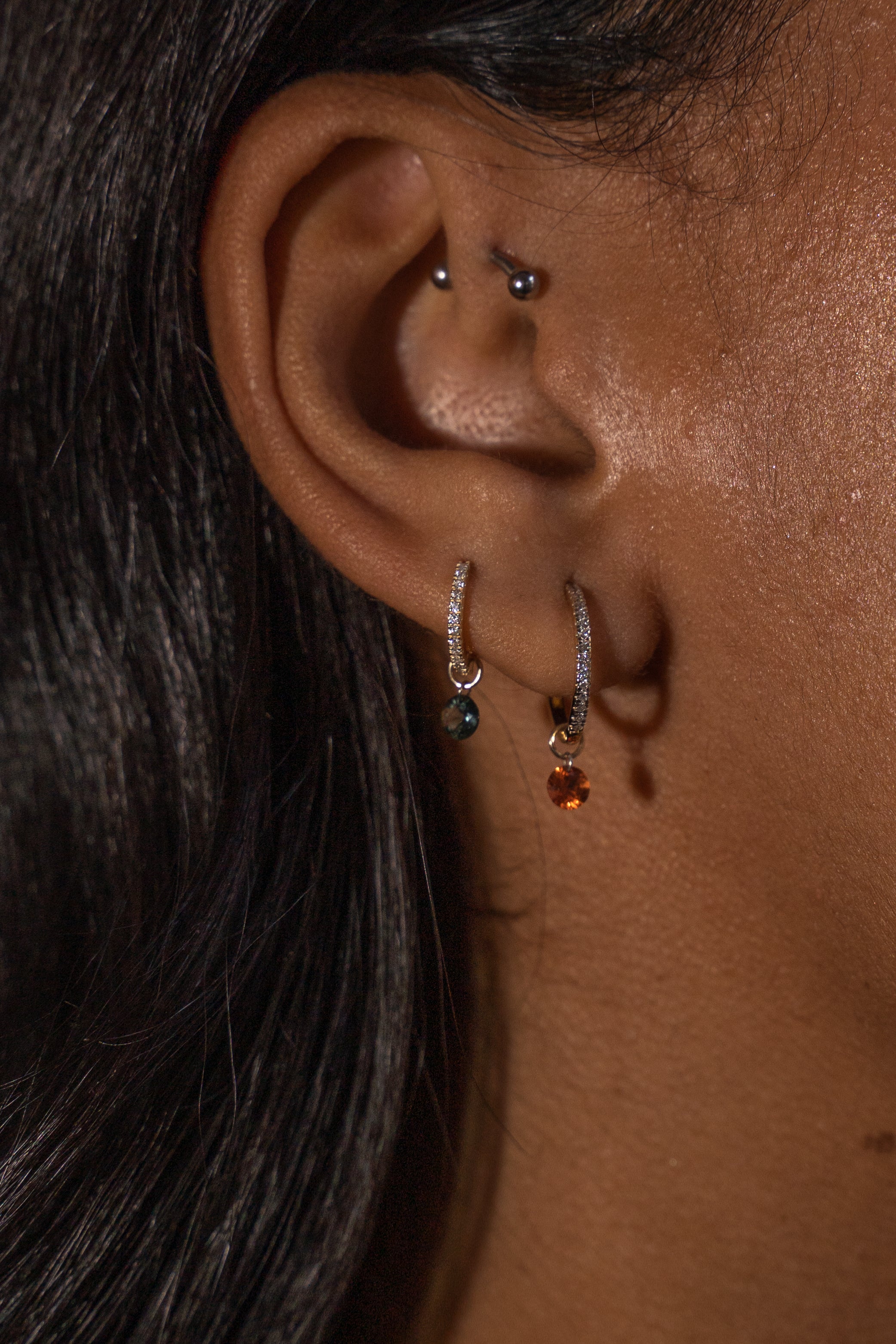 8mm Pave Huggies