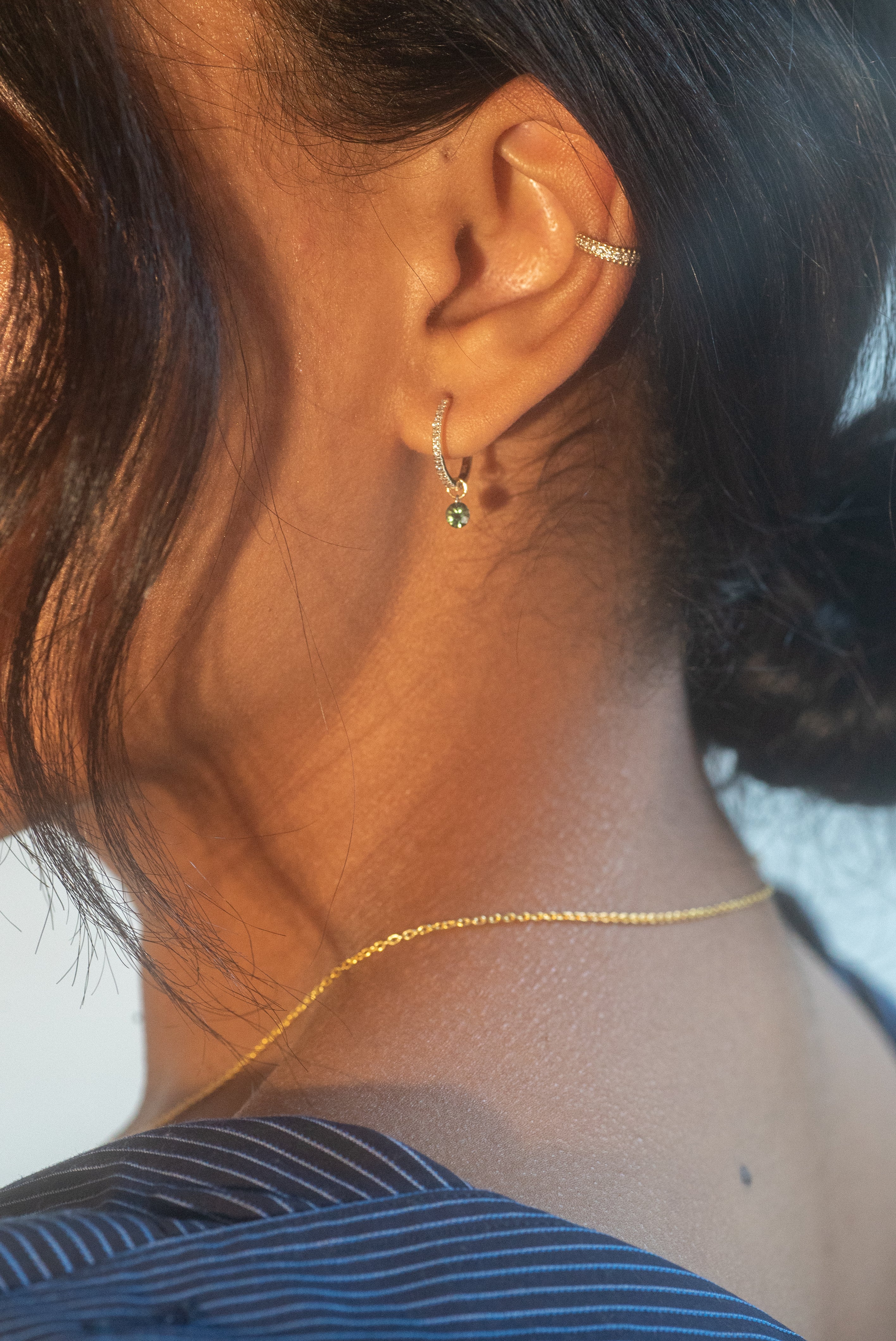 12mm Pave Huggies