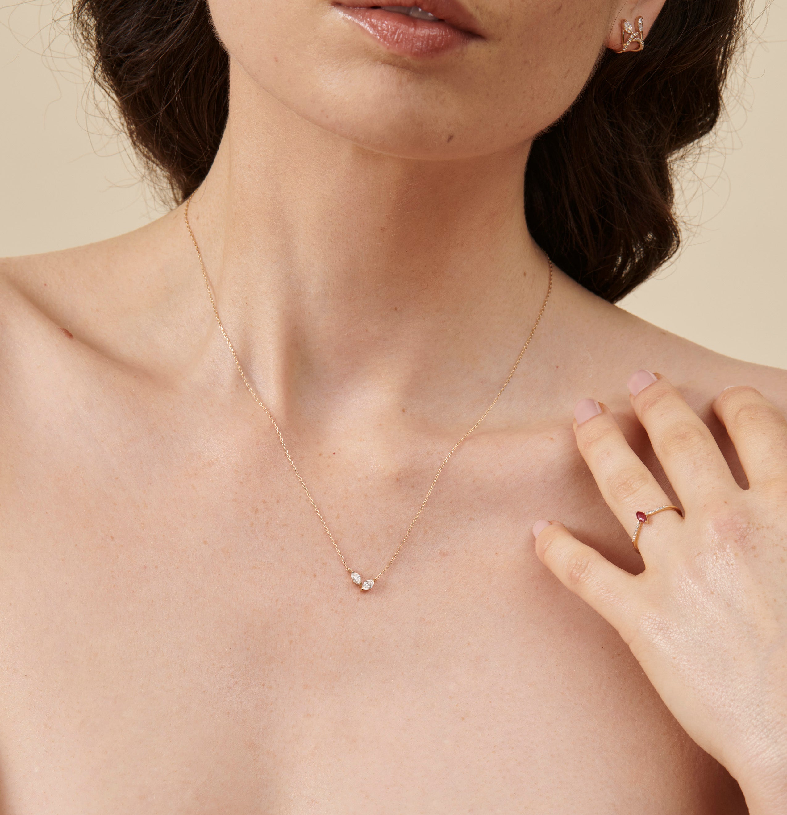 Twin Marquise Pendant