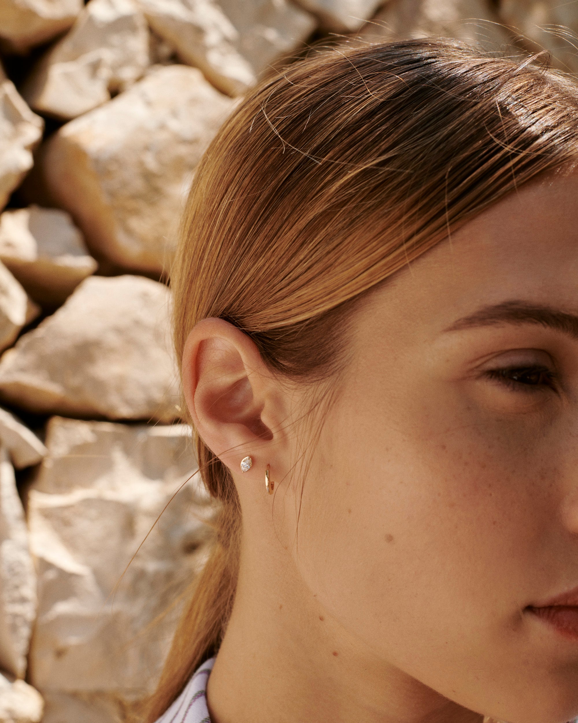 8mm Gold Huggies - In Stock