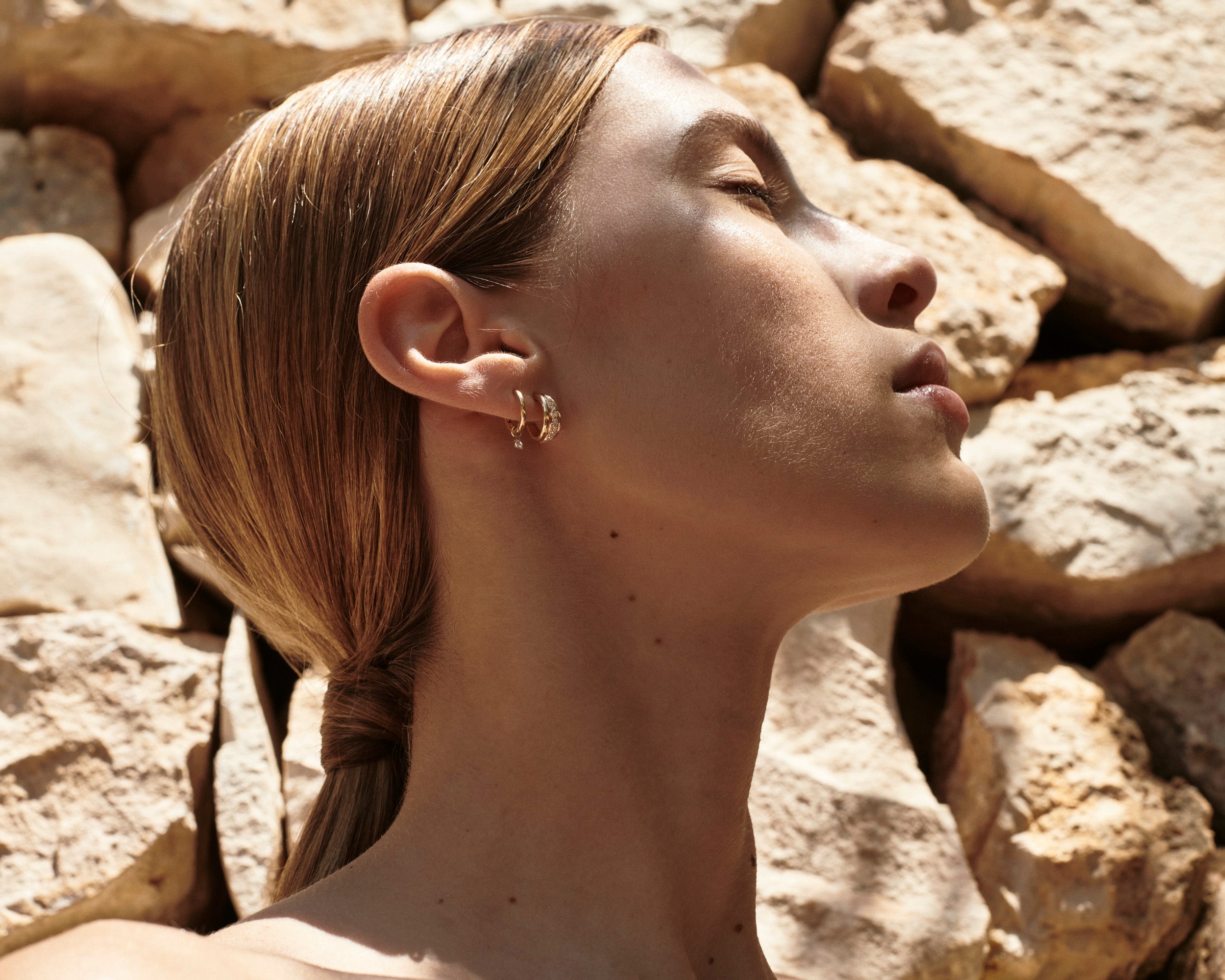 Pave Ripple Hoops