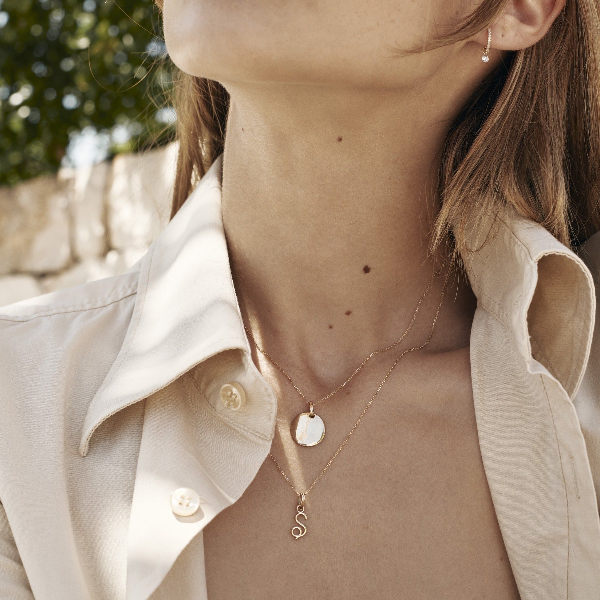 Single Pierced Diamond Pave Huggies