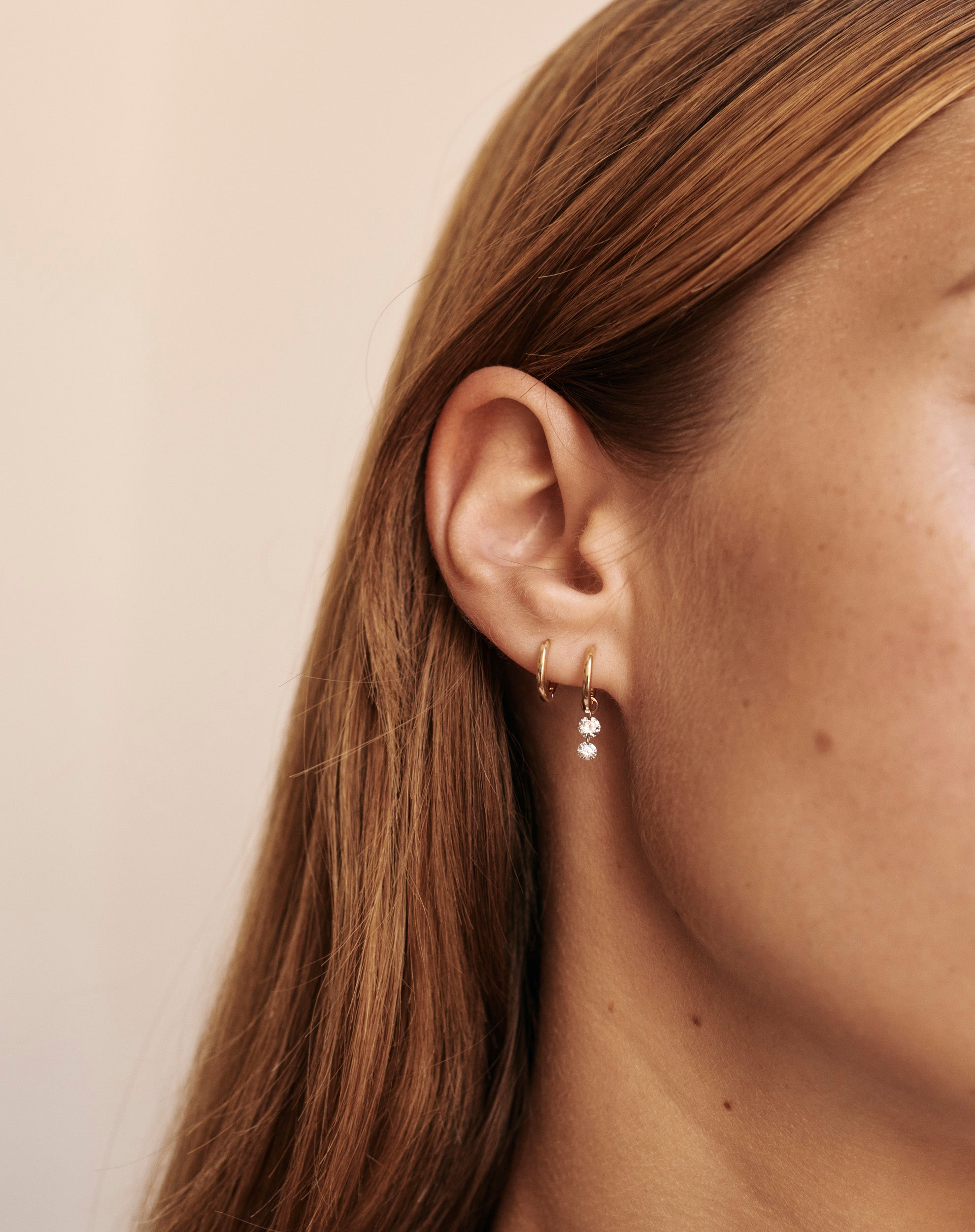 8mm Gold Huggies - In Stock