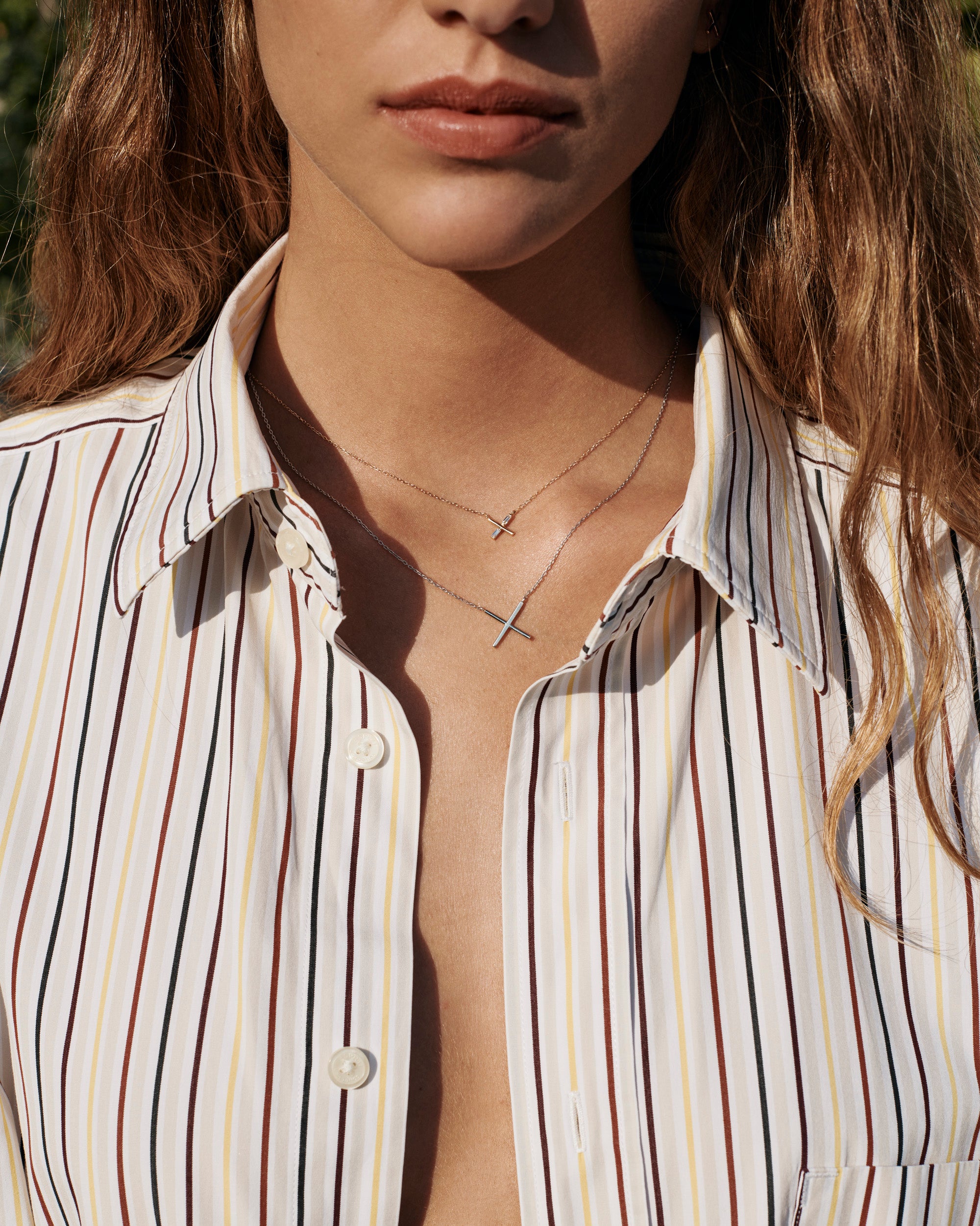 Everytown Mini X Baguette Diamond Pendant