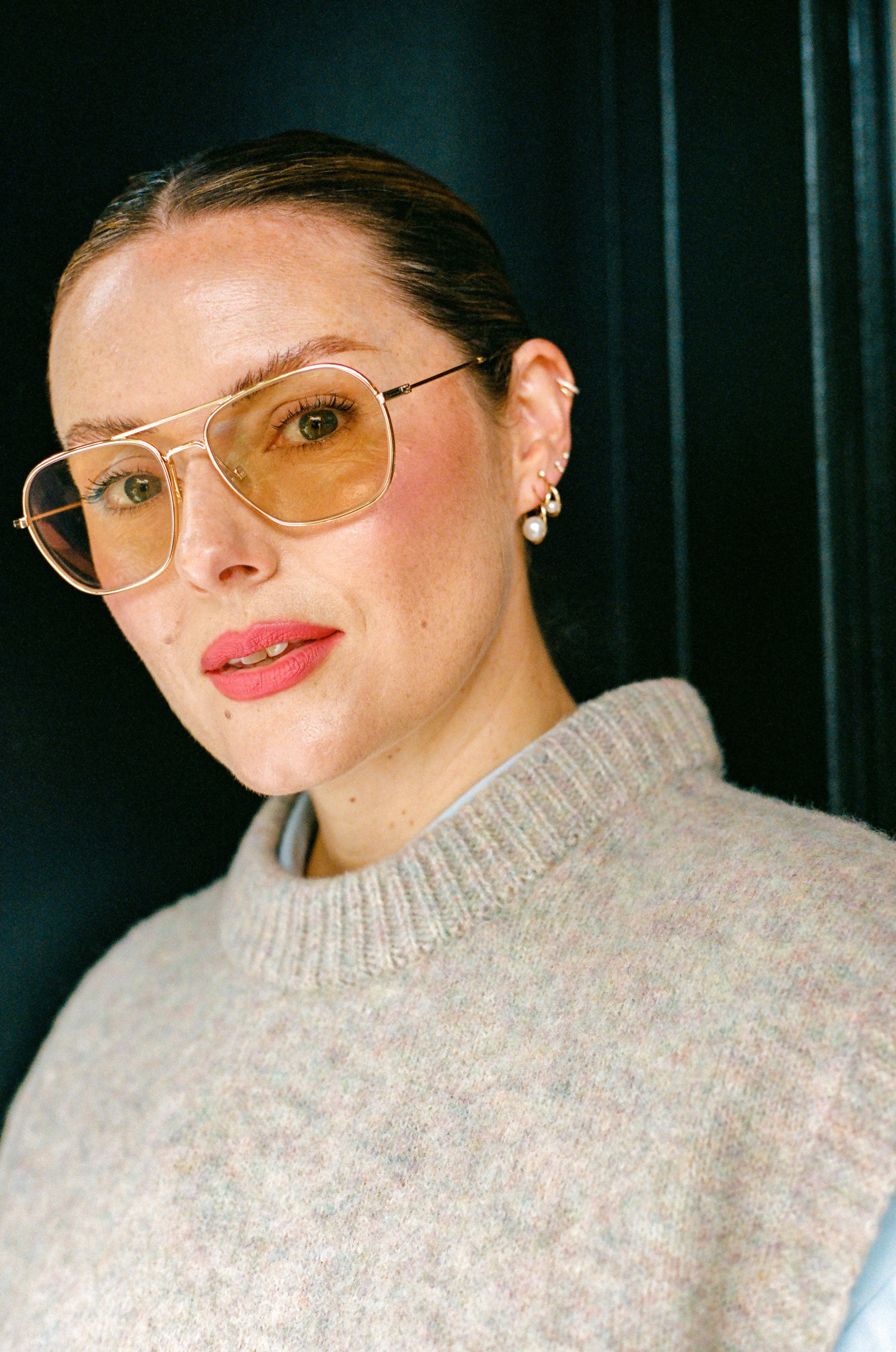 SRJ x KJH Suspended Pearl Hoops