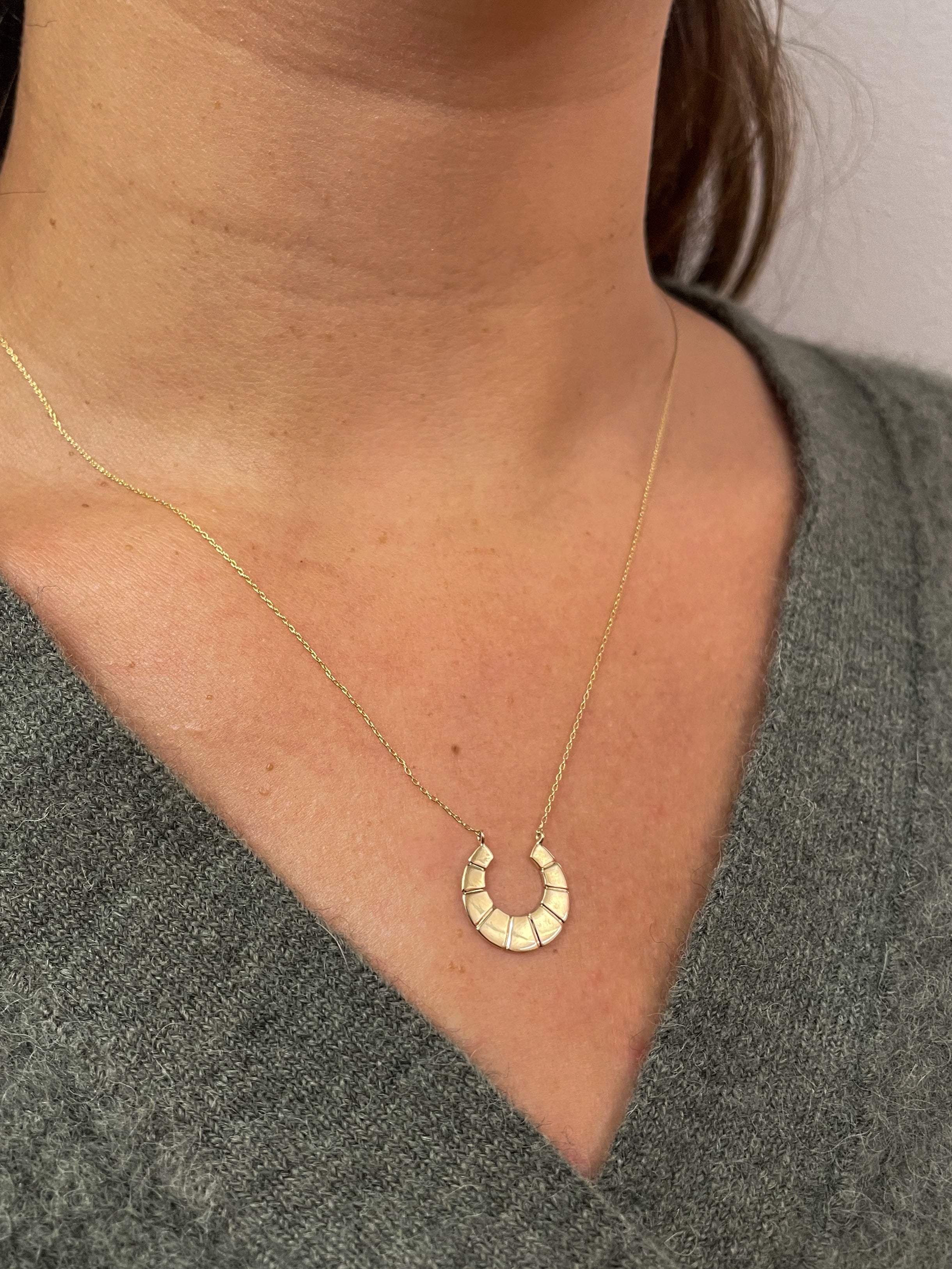 Ridged Spiral Necklace