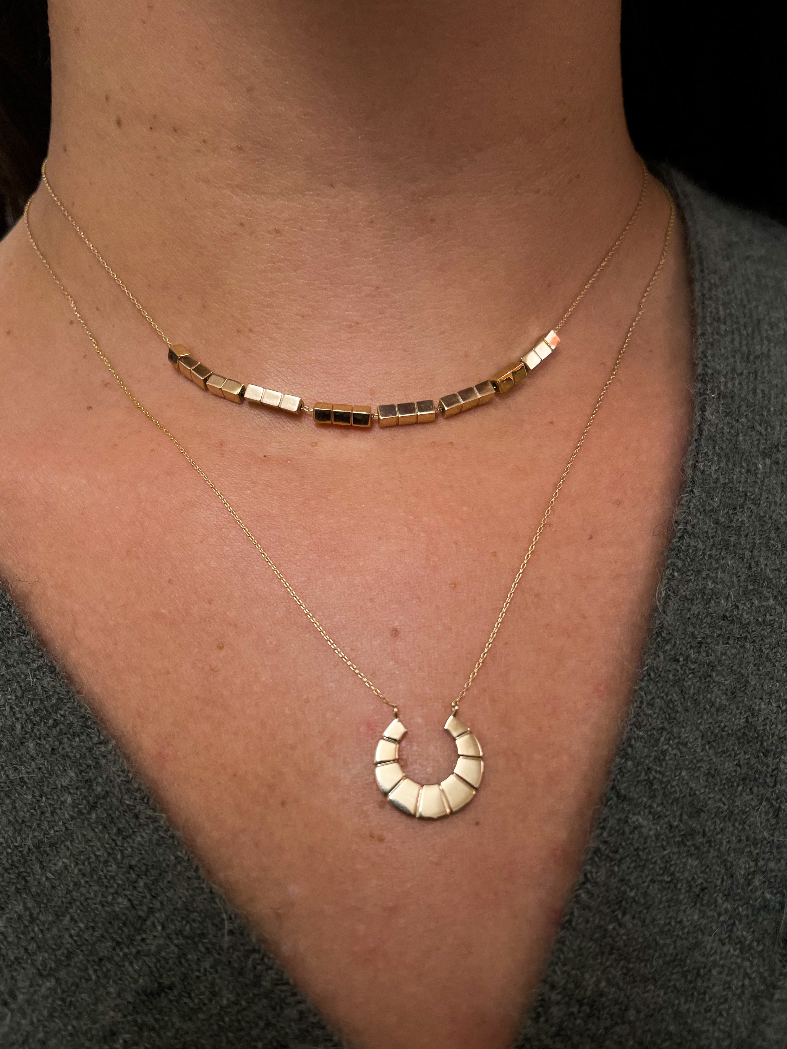 Ridged Spiral Necklace