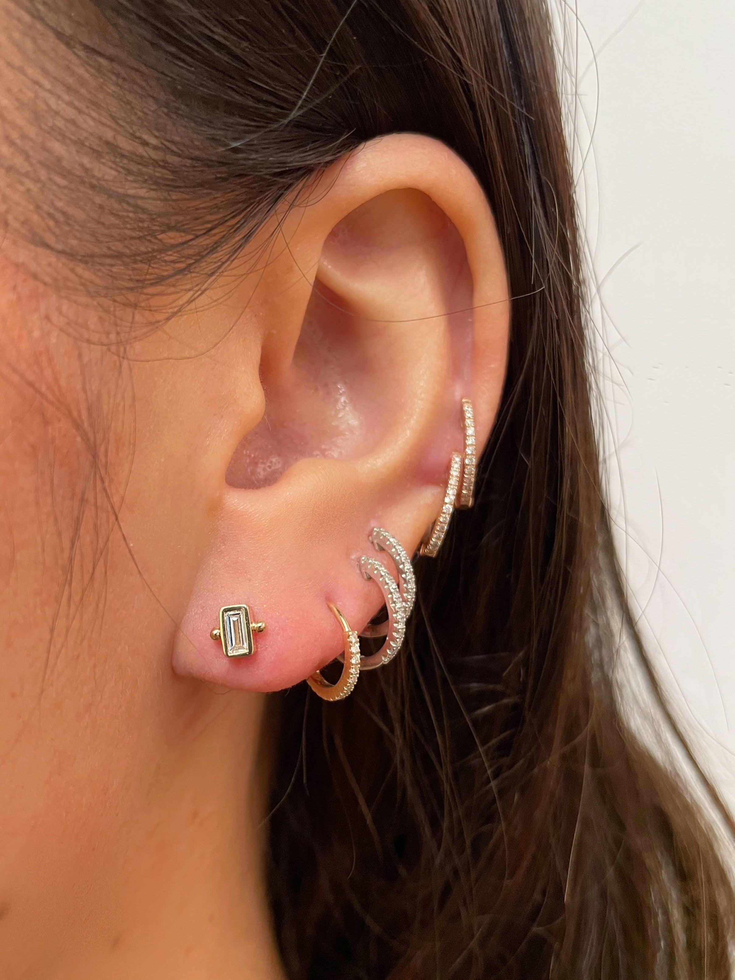 Stacked Diamond Studs