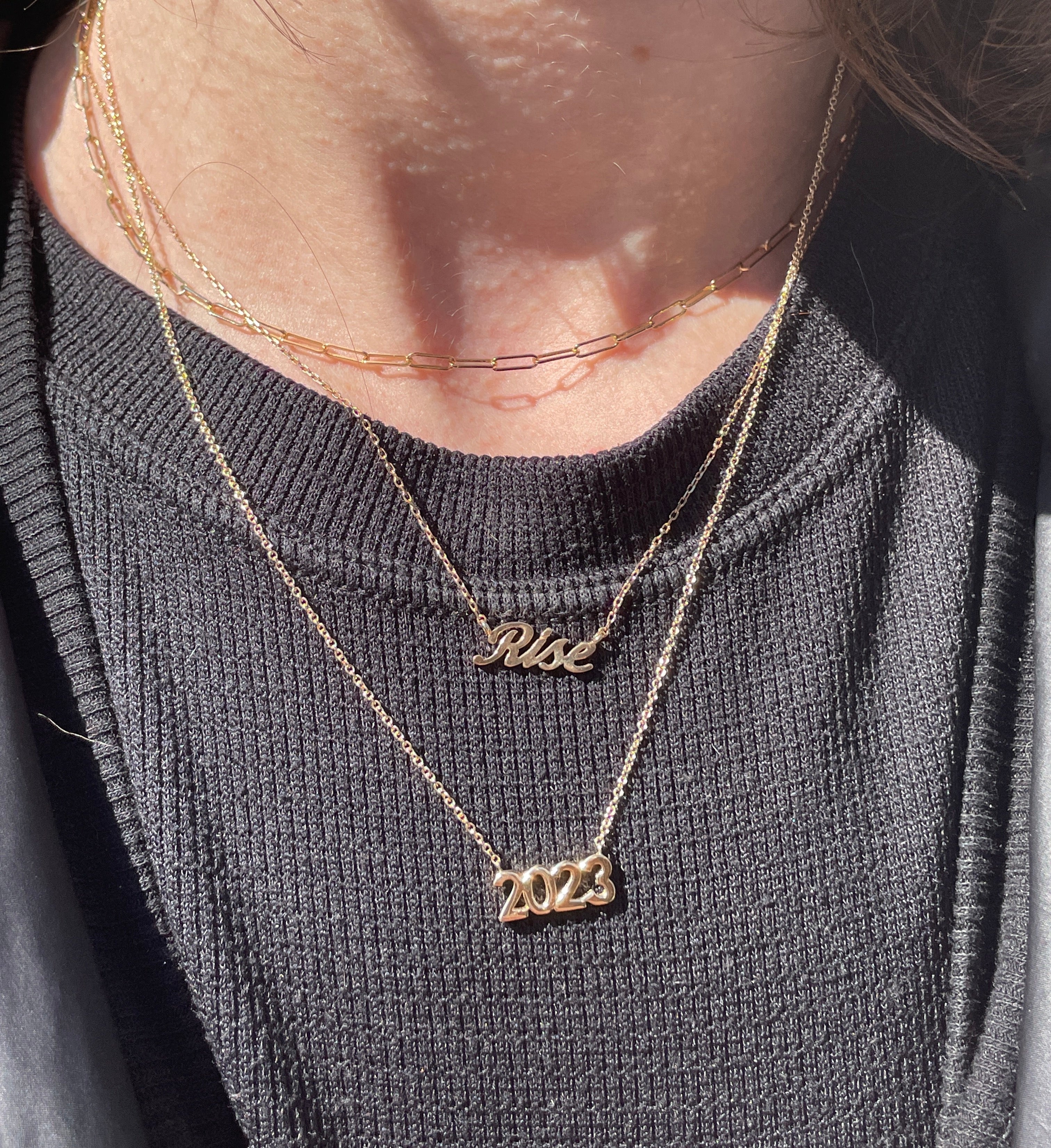 Gold Custom Date Necklace