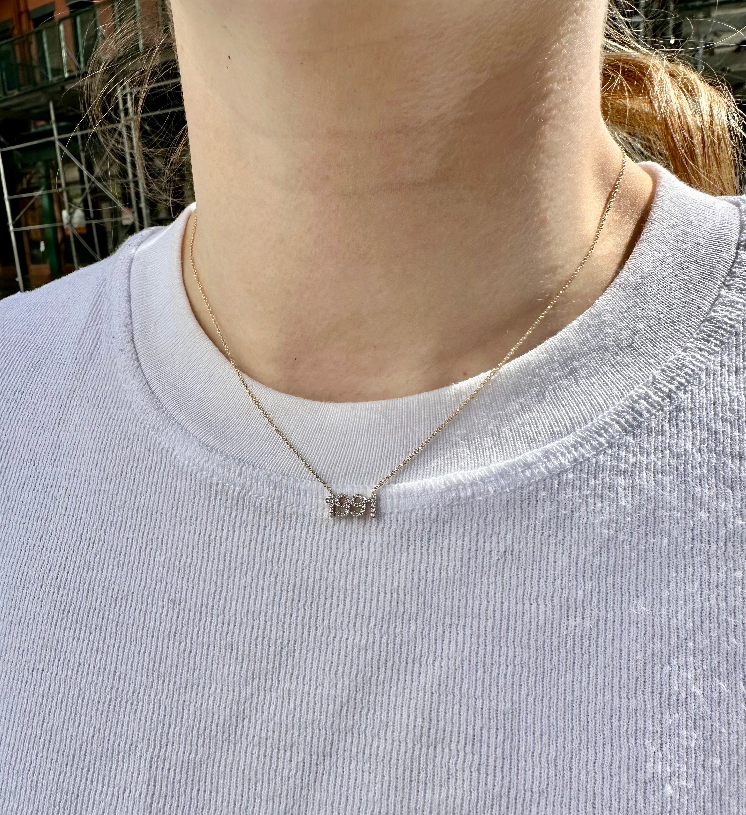Diamond Custom Date Necklace