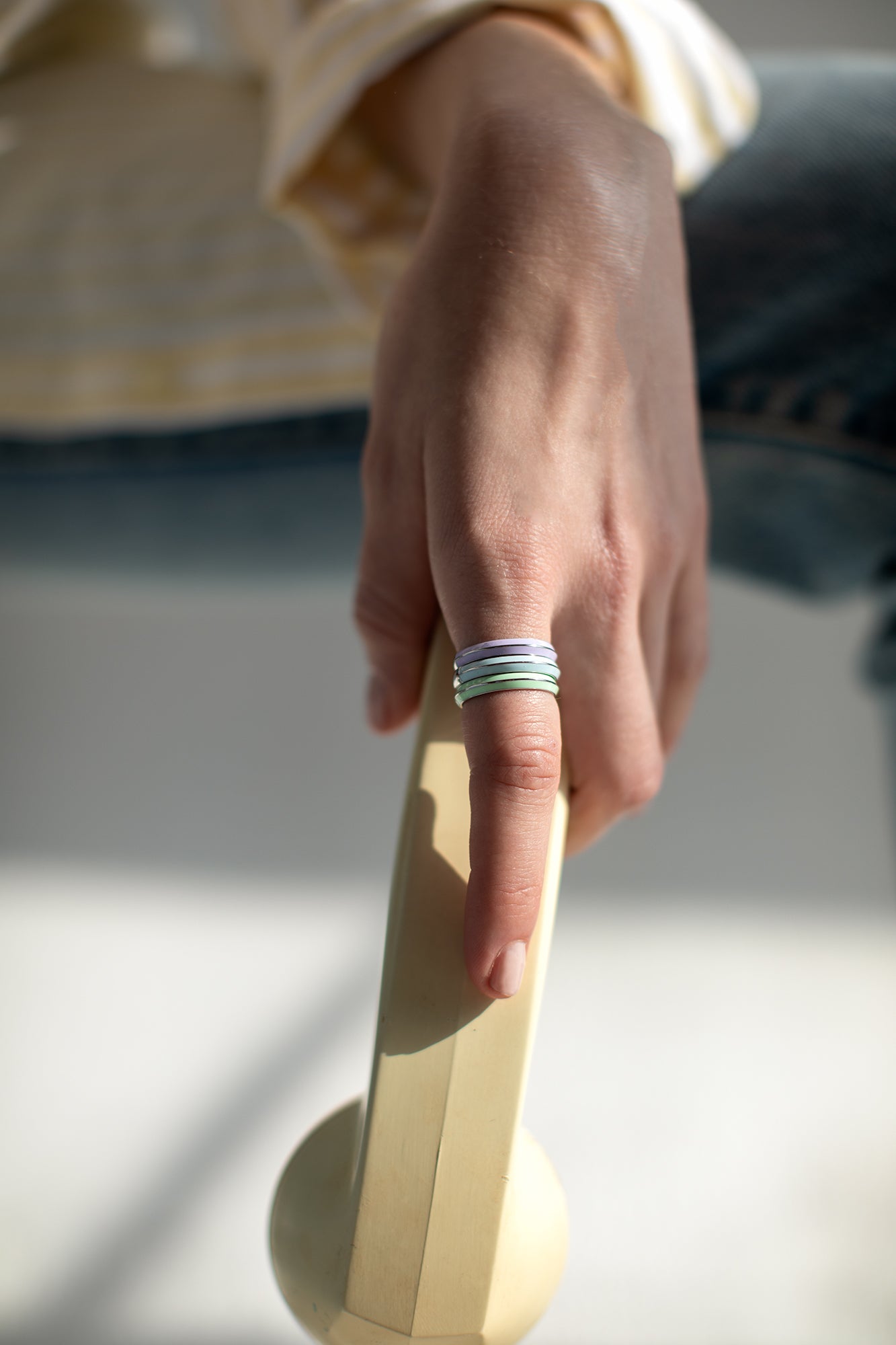 SRJ X Olivia S. Welch Blue Enamel Band