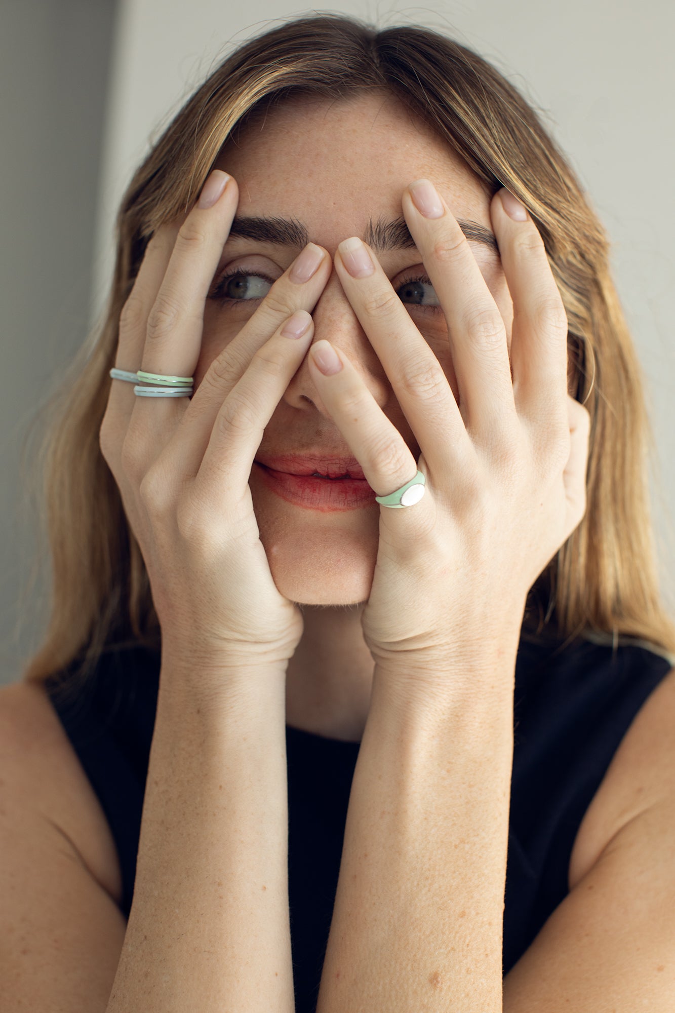 SRJ X Olivia S. Welch Blue Enamel Band