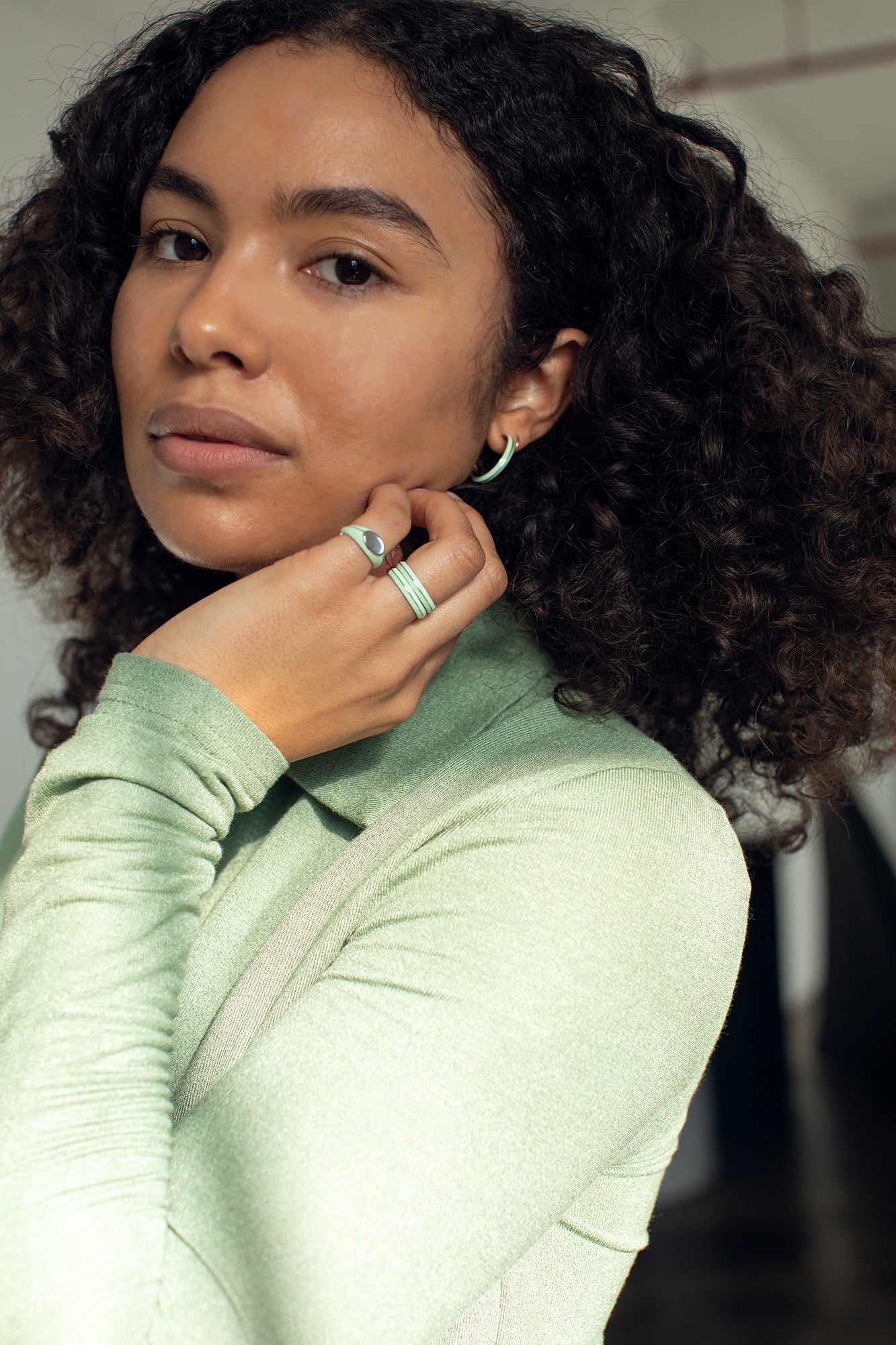 SRJ X Olivia S. Welch Blue Enamel Band