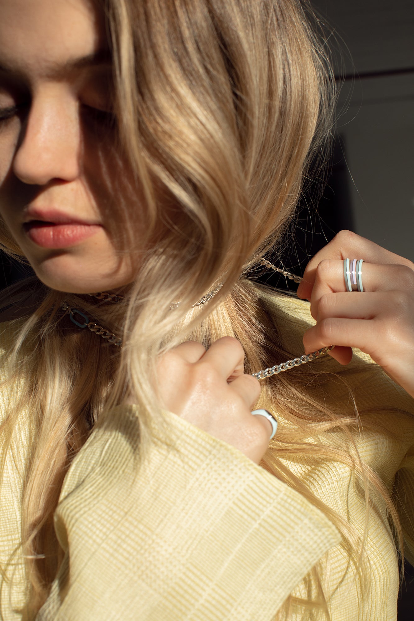 SRJ X Olivia S. Welch Blue Enamel Band