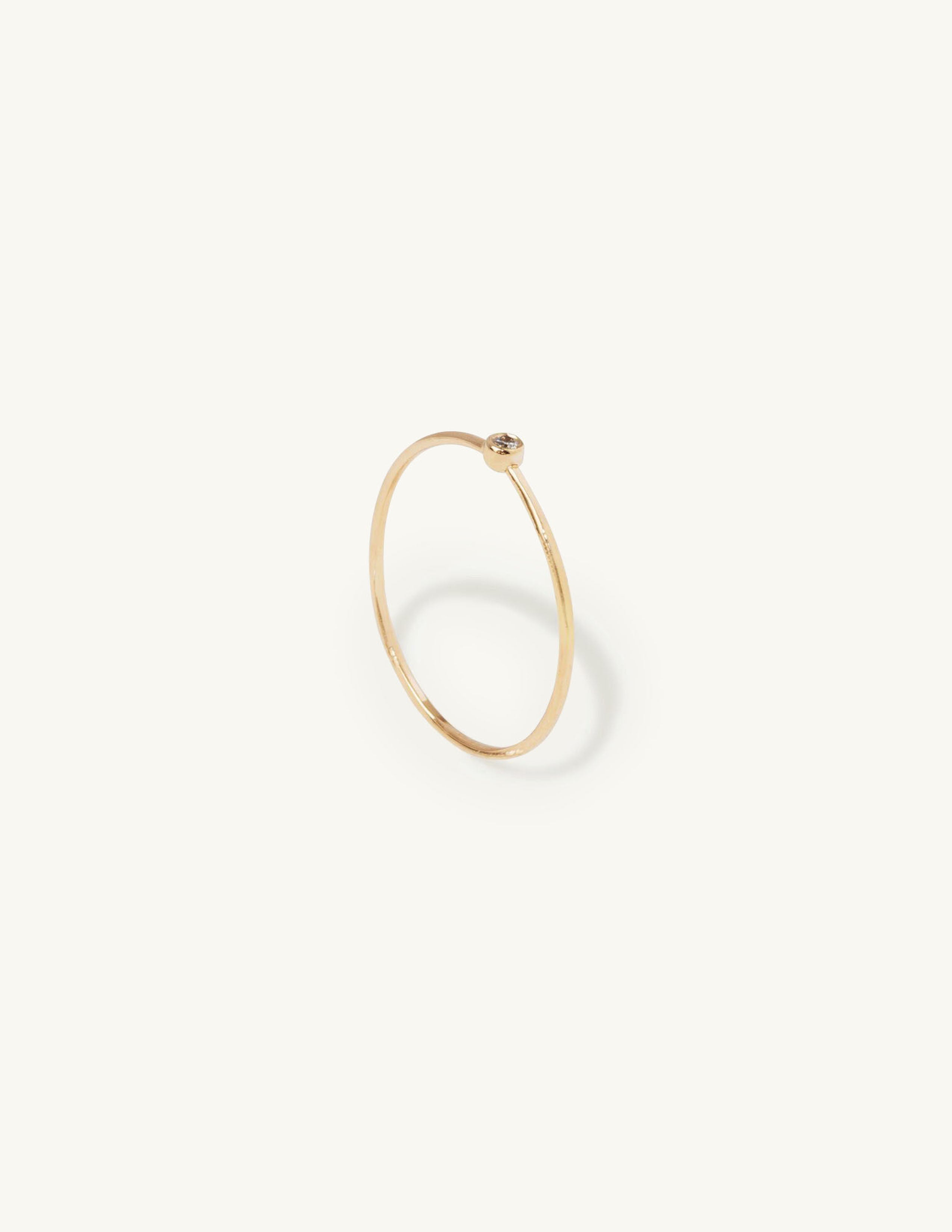 One Diamond Orbit Ring