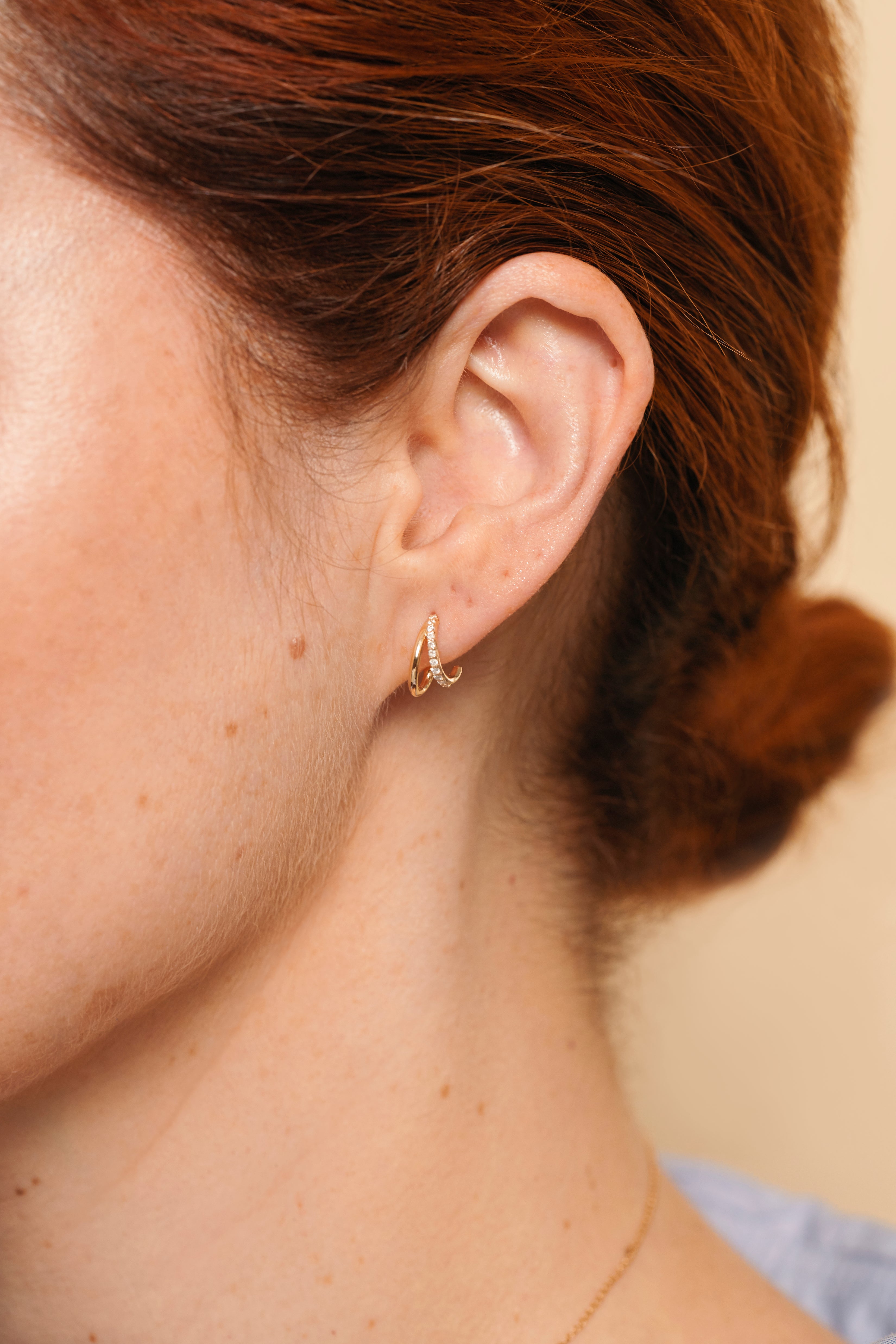 SRJ x KJH Pave Webbed Hoop