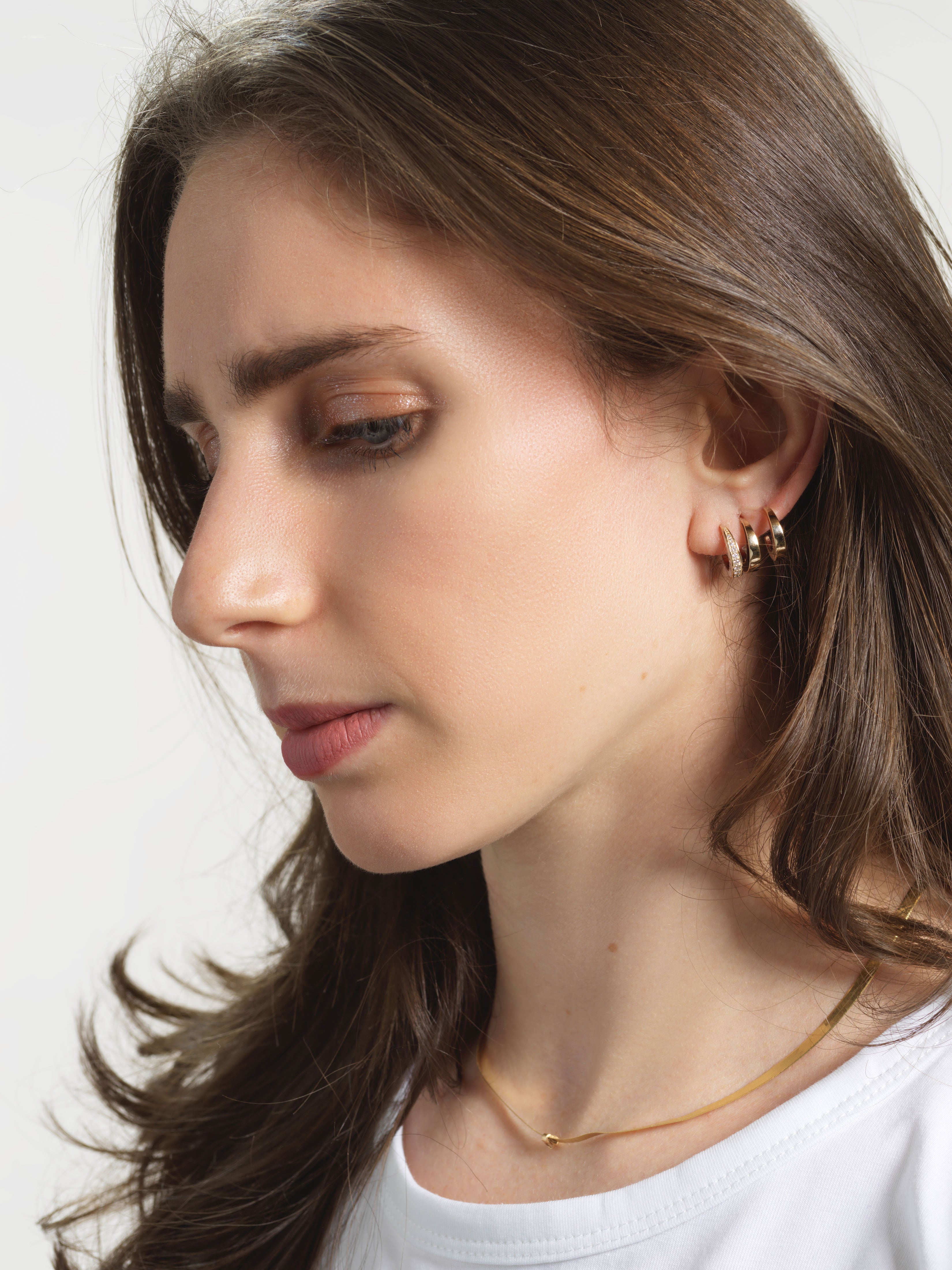 SRJ X ZM Diamond and Enamel Hoops