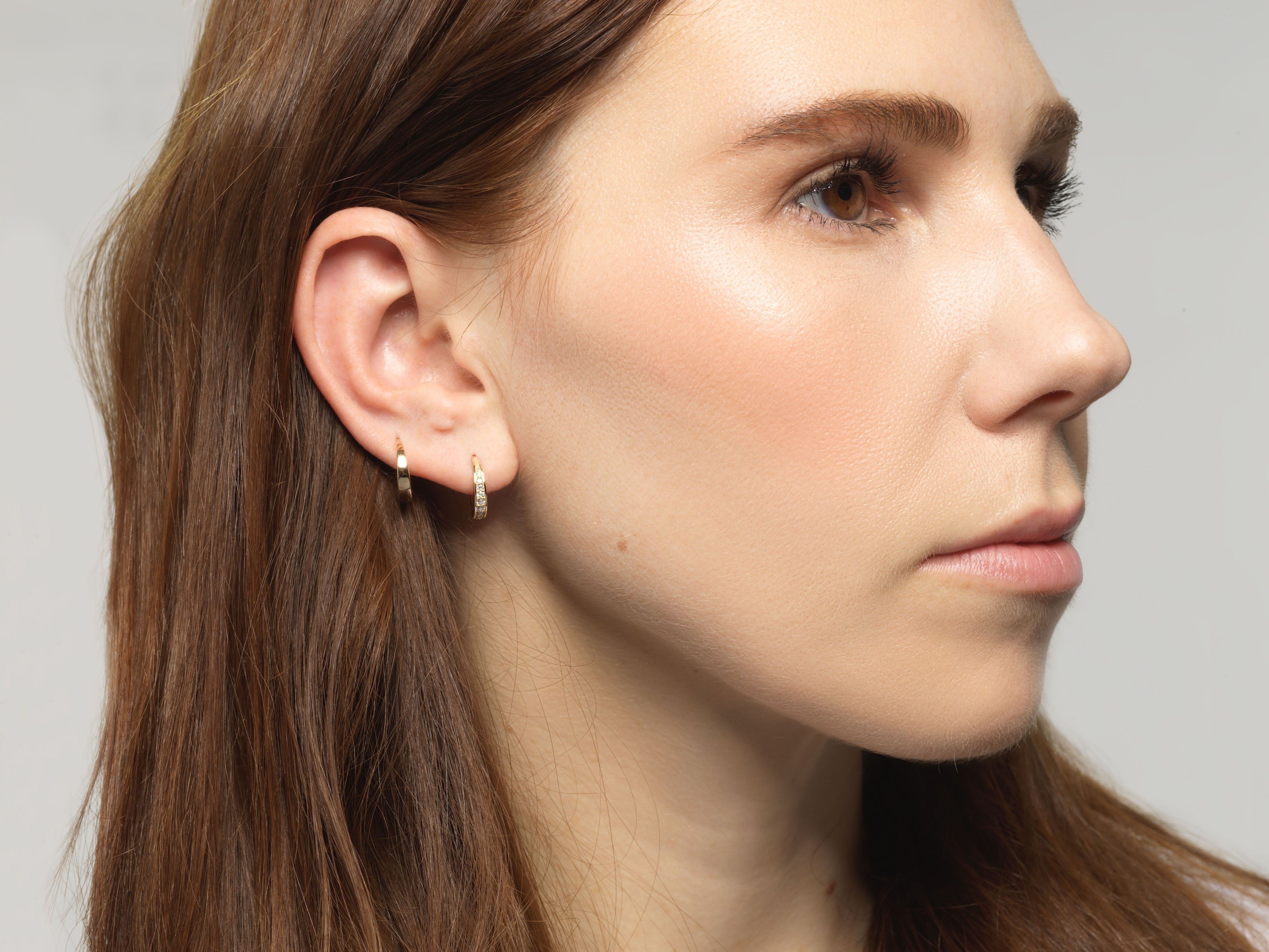 SRJ X ZM Diamond and Enamel Hoops