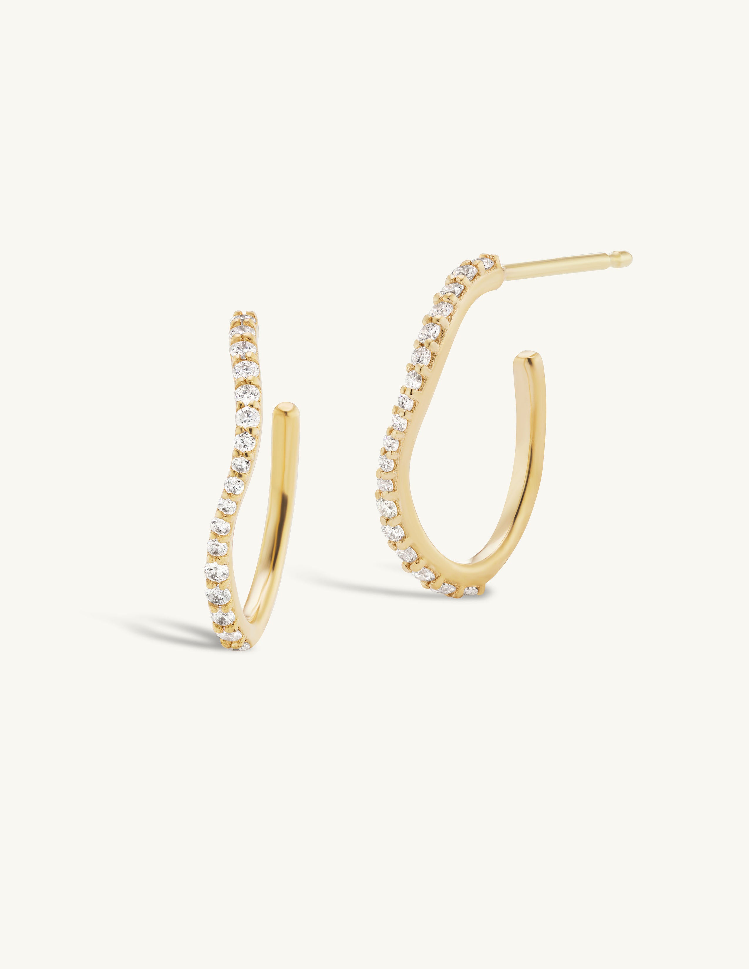 Small Pave Sway Hoops