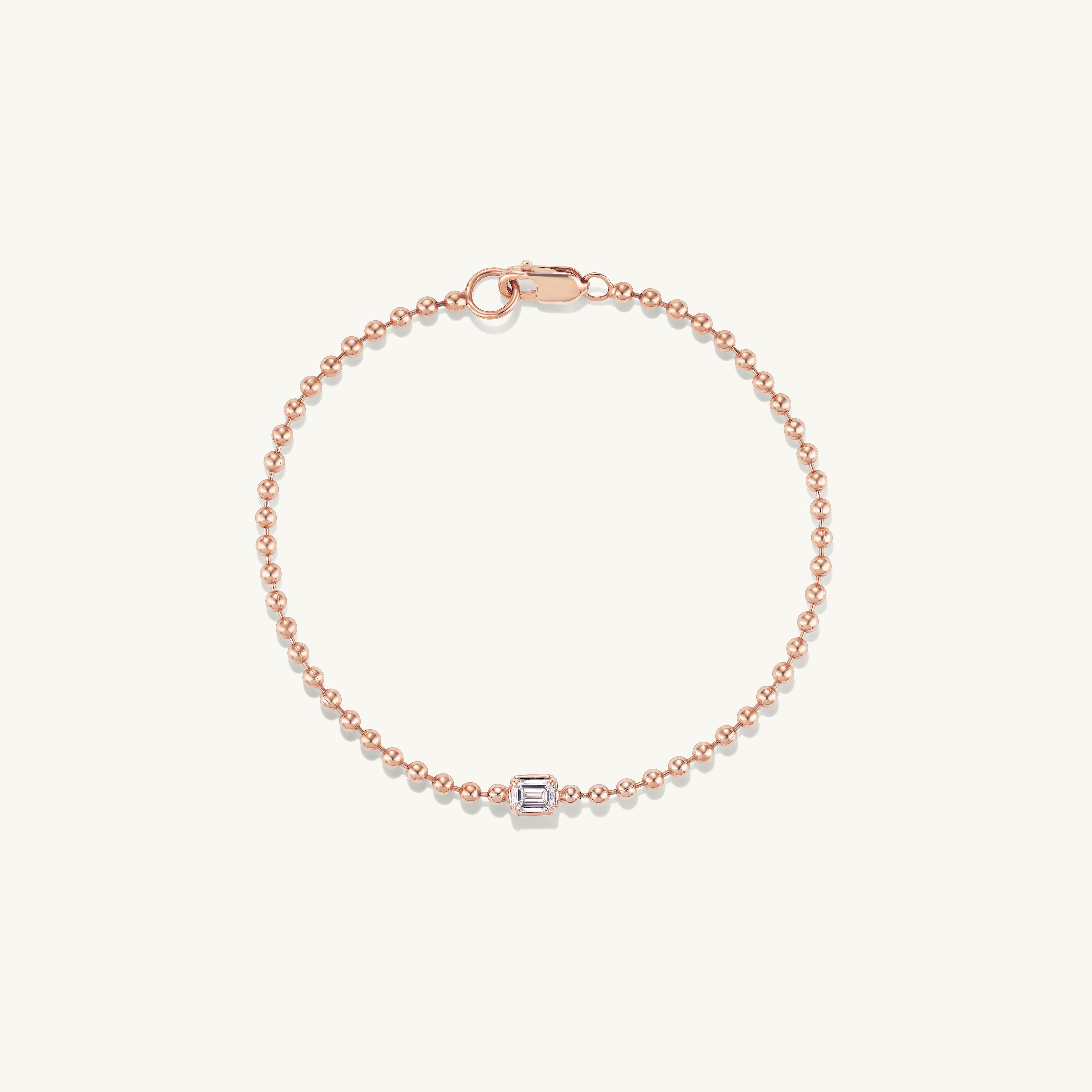 Beaded Emerald Cut Bracelet